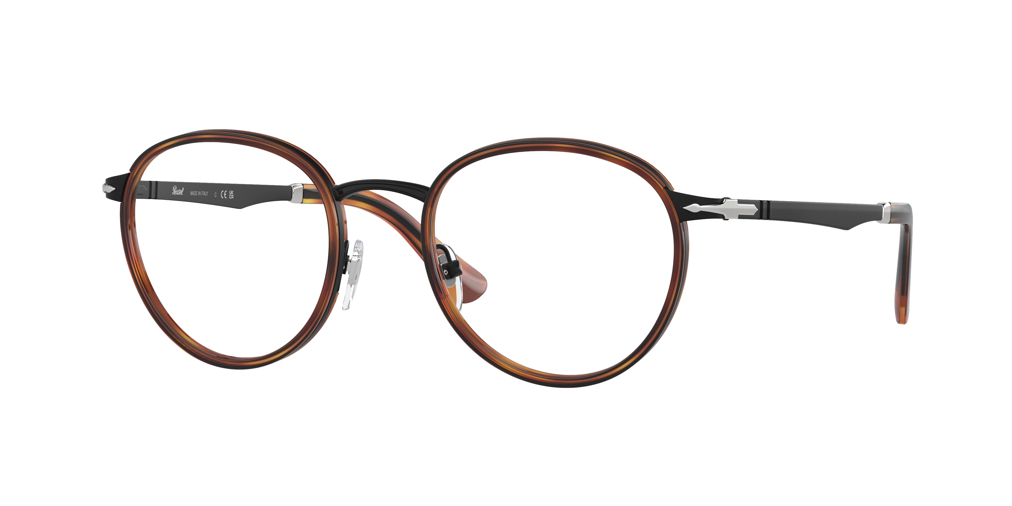 Persol PO2468V Phantos Eyeglasses 1078-Havana-Black 49-145-20 - Color Map Tortoise