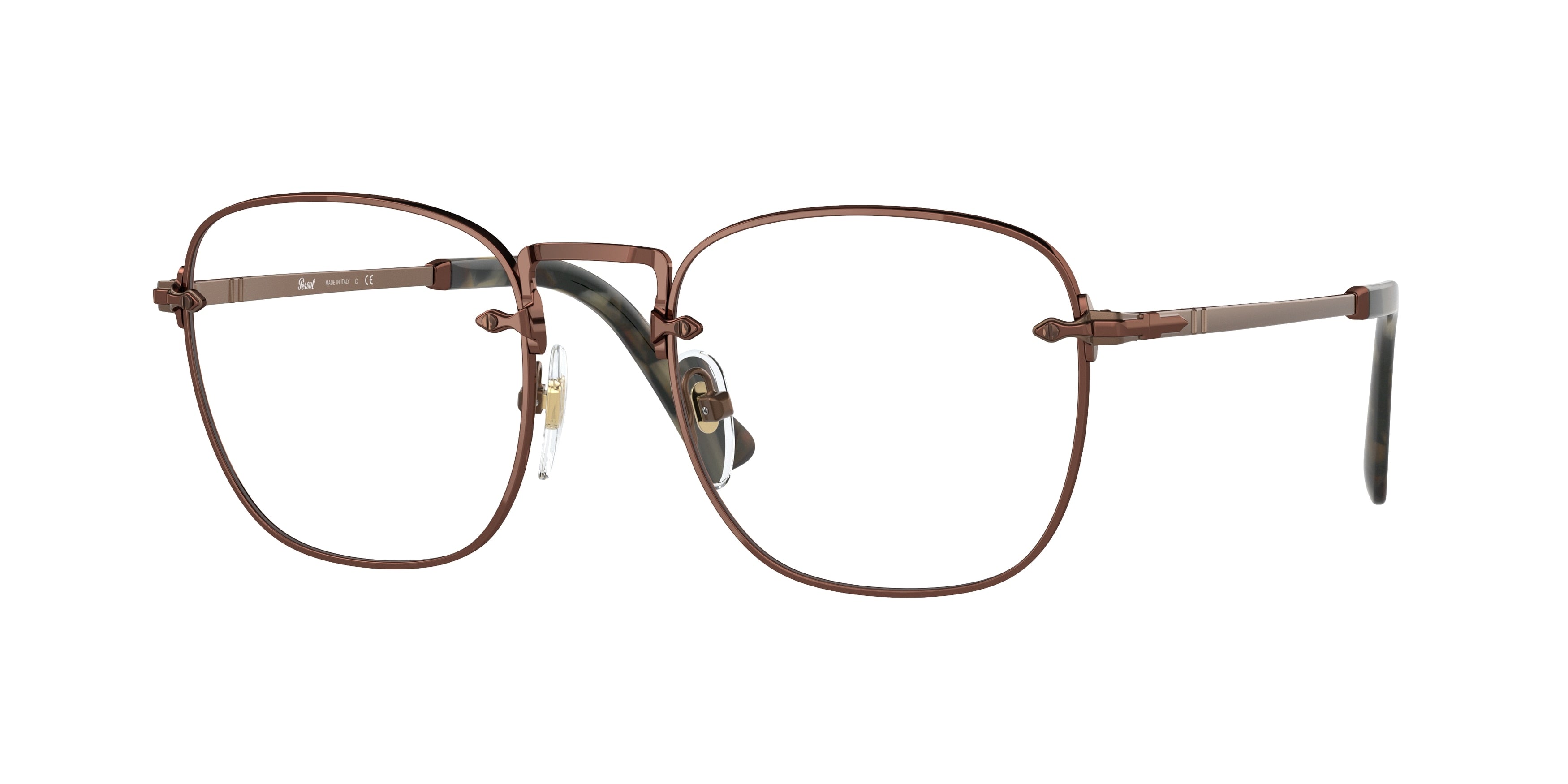 Persol PO2490V Square Eyeglasses 1148-Brown 52-145-20 - Color Map Brown