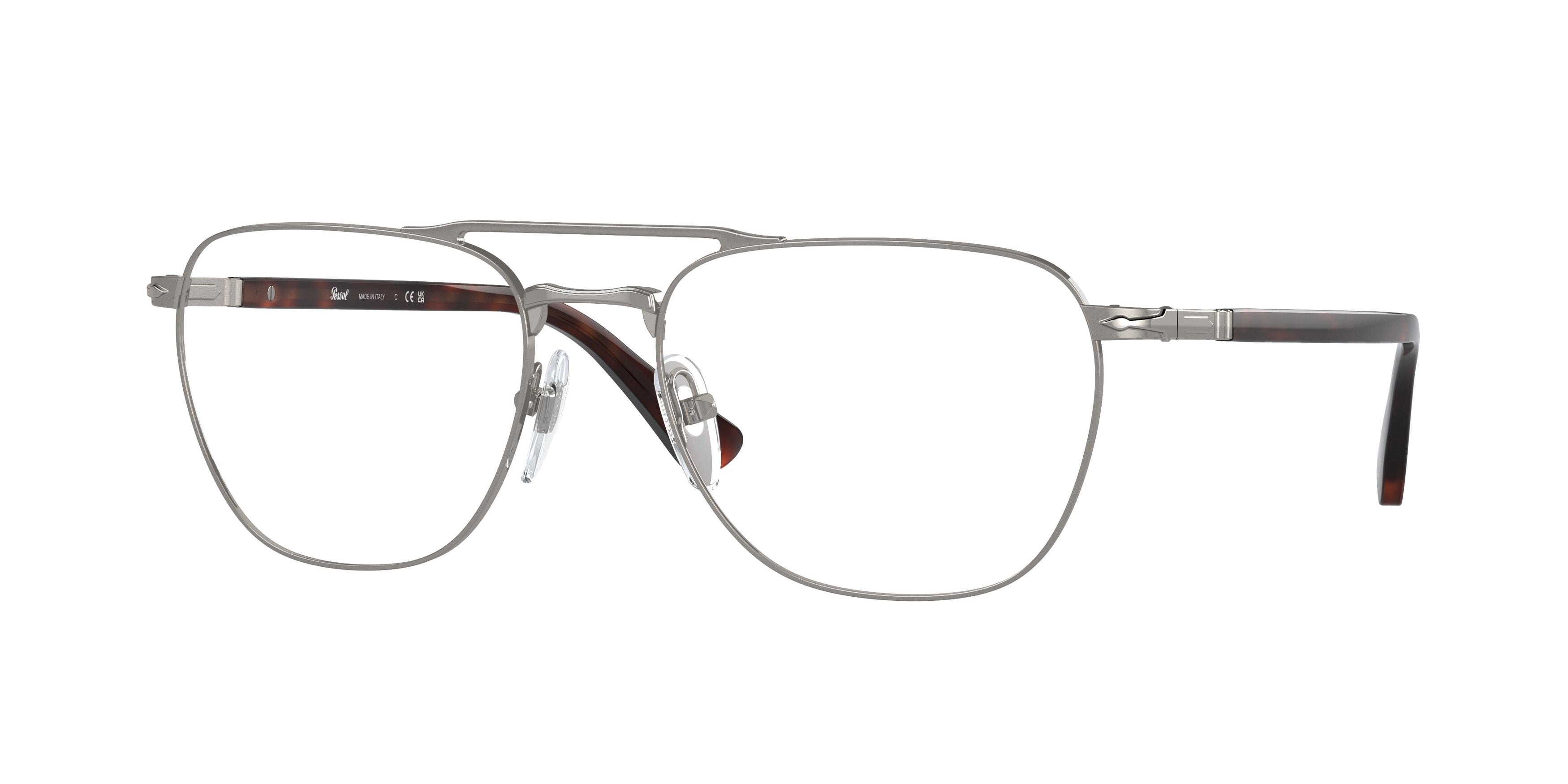 Persol PO2494V Pillow Eyeglasses 513-Gunmetal 55-140-18 - Color Map Grey