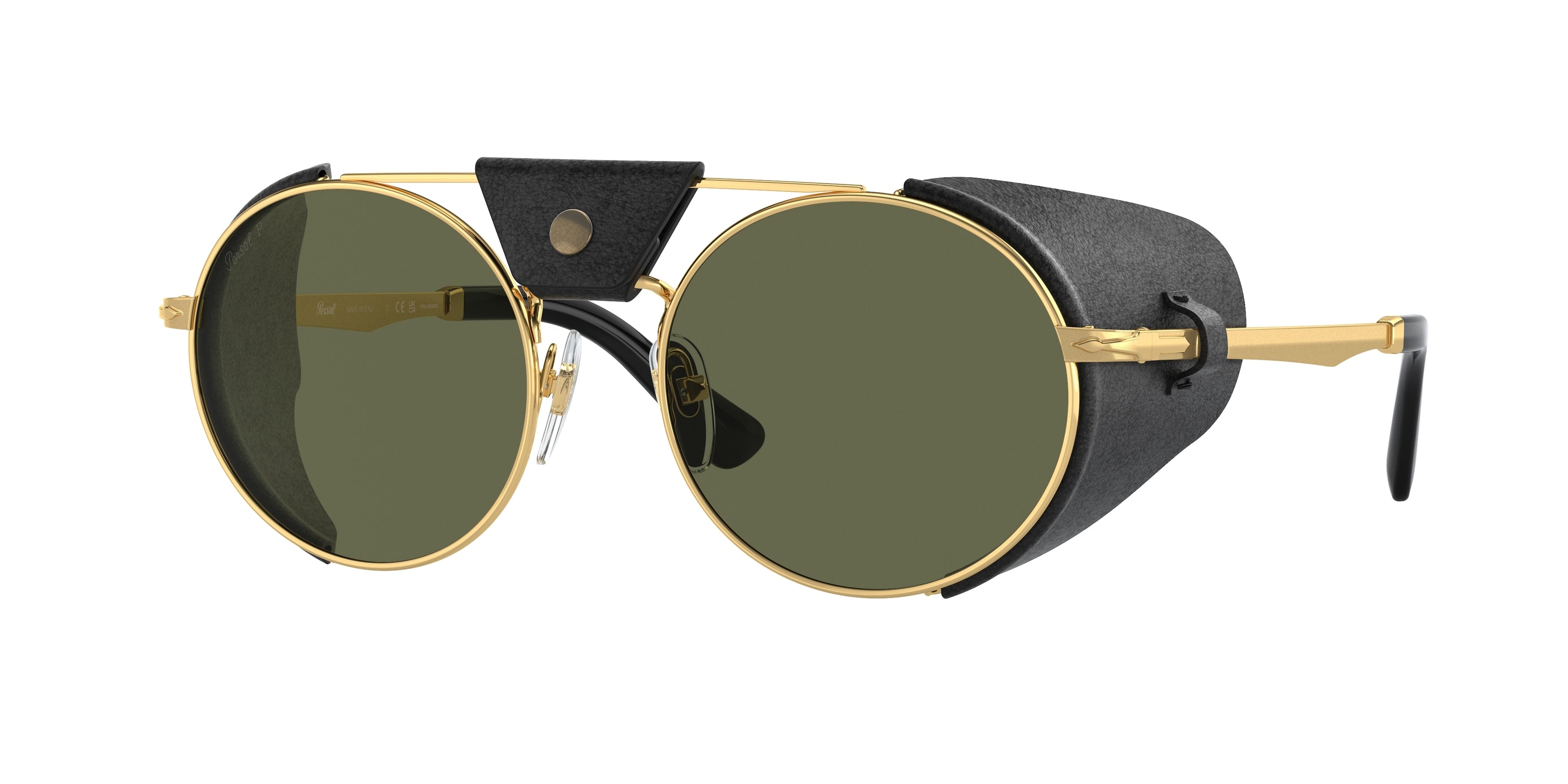 Persol PO2496SZ Round Sunglasses 114958-Gold 52-140-18 - Color Map Gold