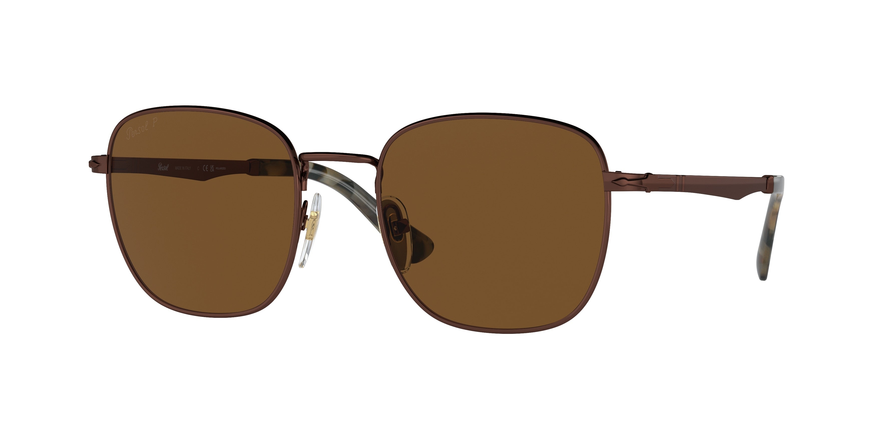 Persol PO2497S Square Sunglasses 114857-Brown 52-140-20 - Color Map Brown