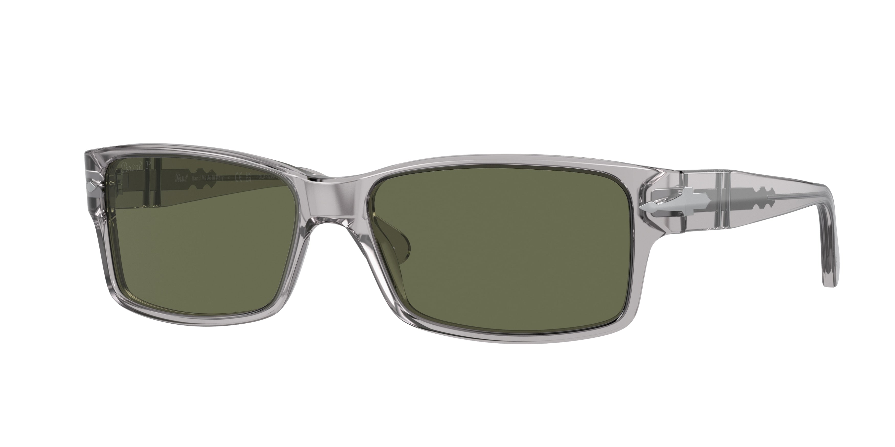 Persol PO2803S Rectangle Sunglasses 309/58-Transparent Grey 58-140-16 - Color Map Grey