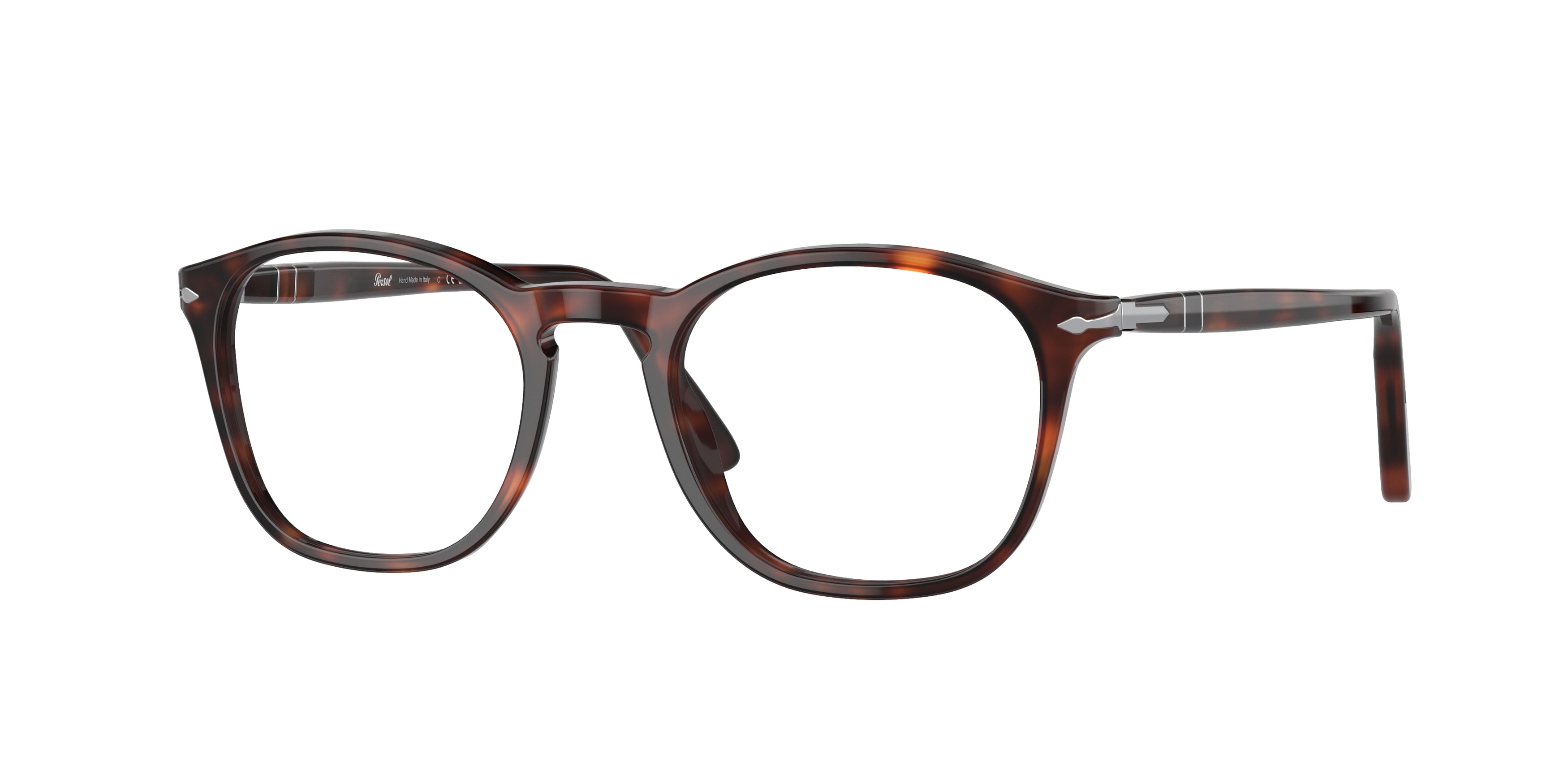 Persol PO3007V Square Eyeglasses 24-Havana 52-145-19 - Color Map Tortoise