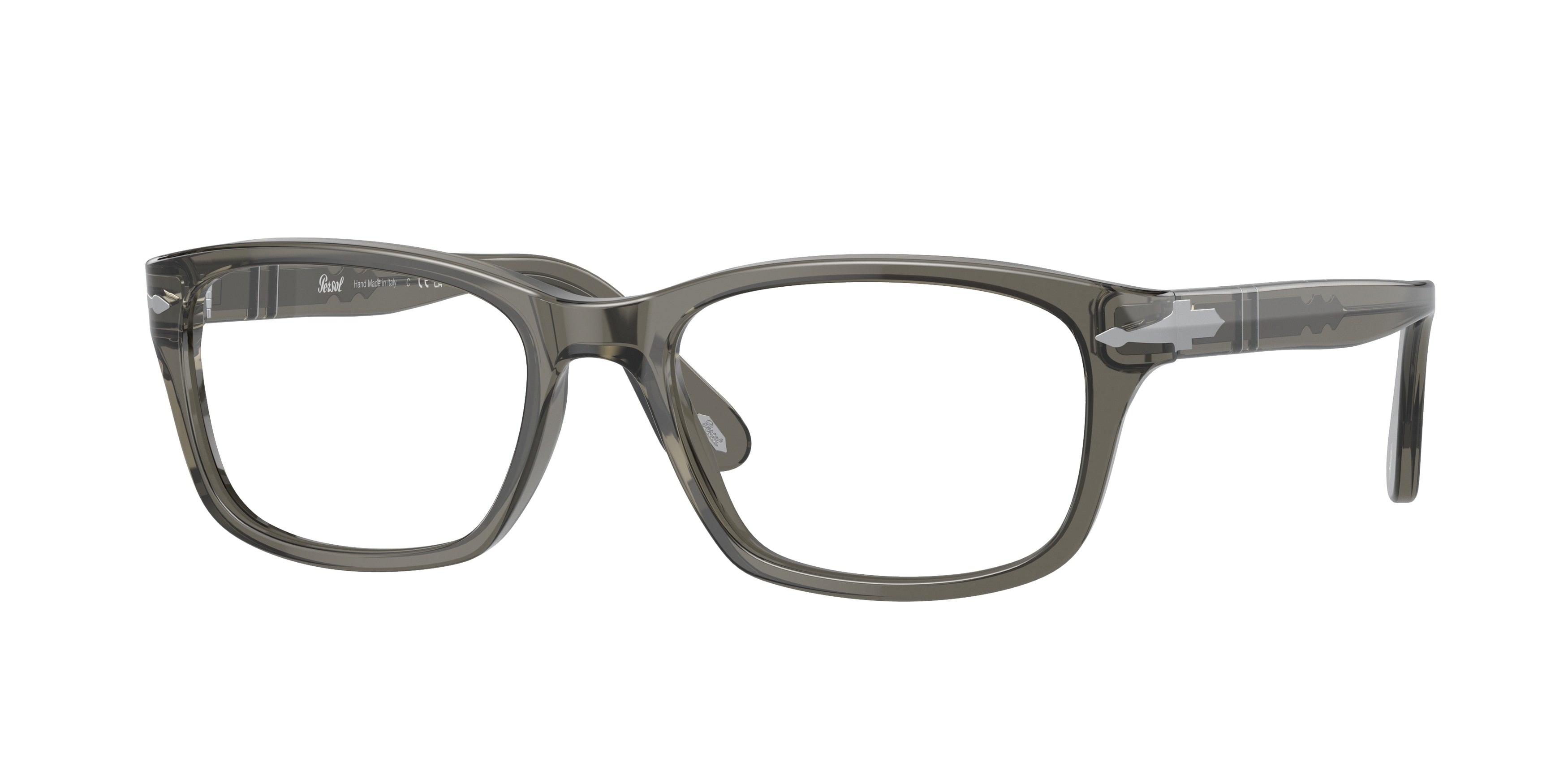 Persol PO3012V Square Eyeglasses 1103-Taupe Grey Trasparent 54-145-18 - Color Map Grey