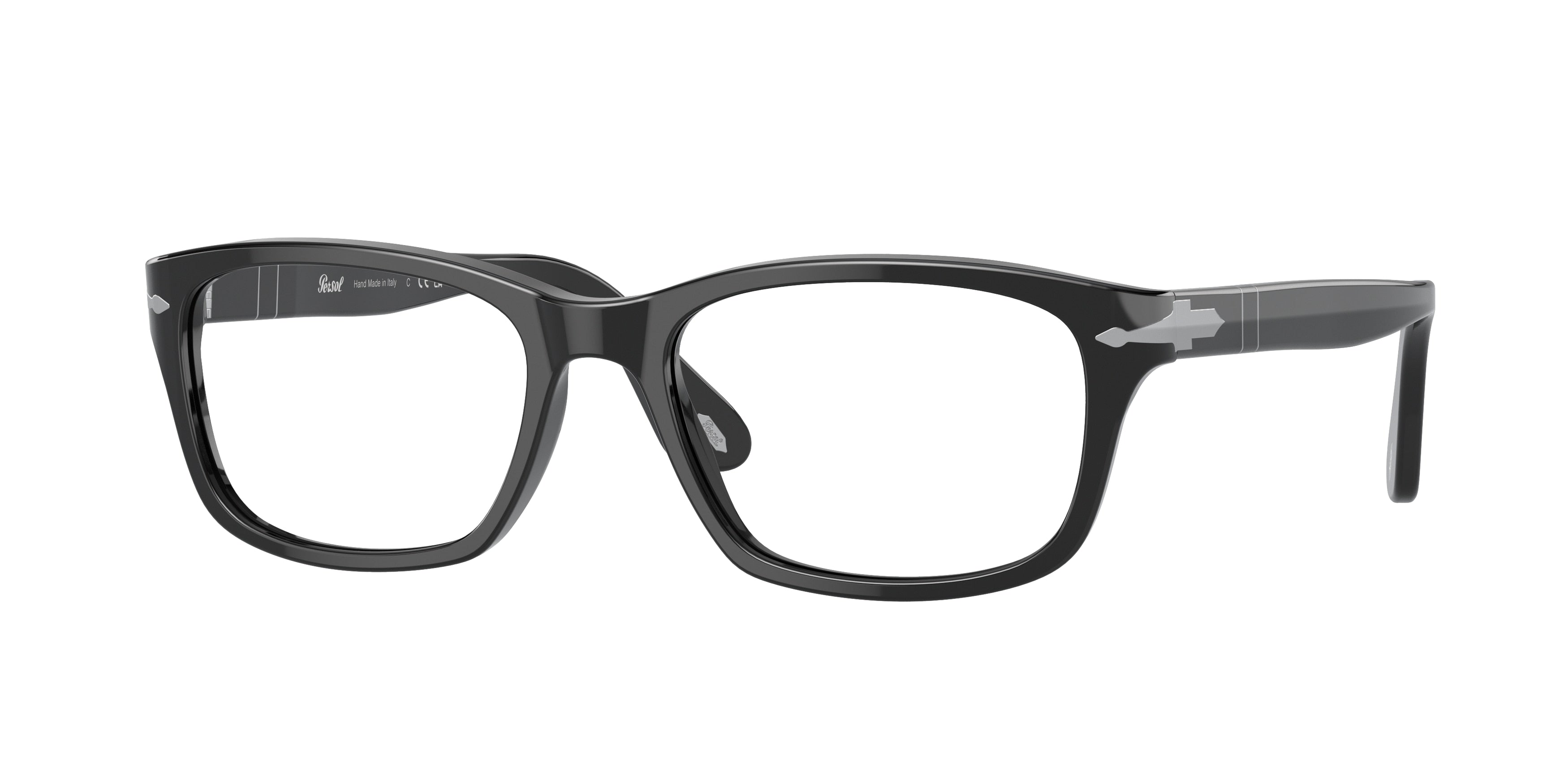 Persol PO3012V Square Eyeglasses 1154-Black 54-145-18 - Color Map Black