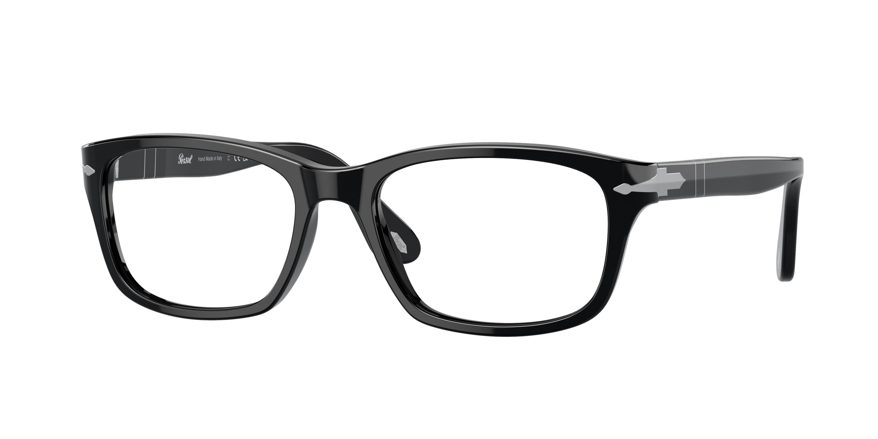 Persol PO3012V Square Eyeglasses 95-Black 54-145-18 - Color Map Black