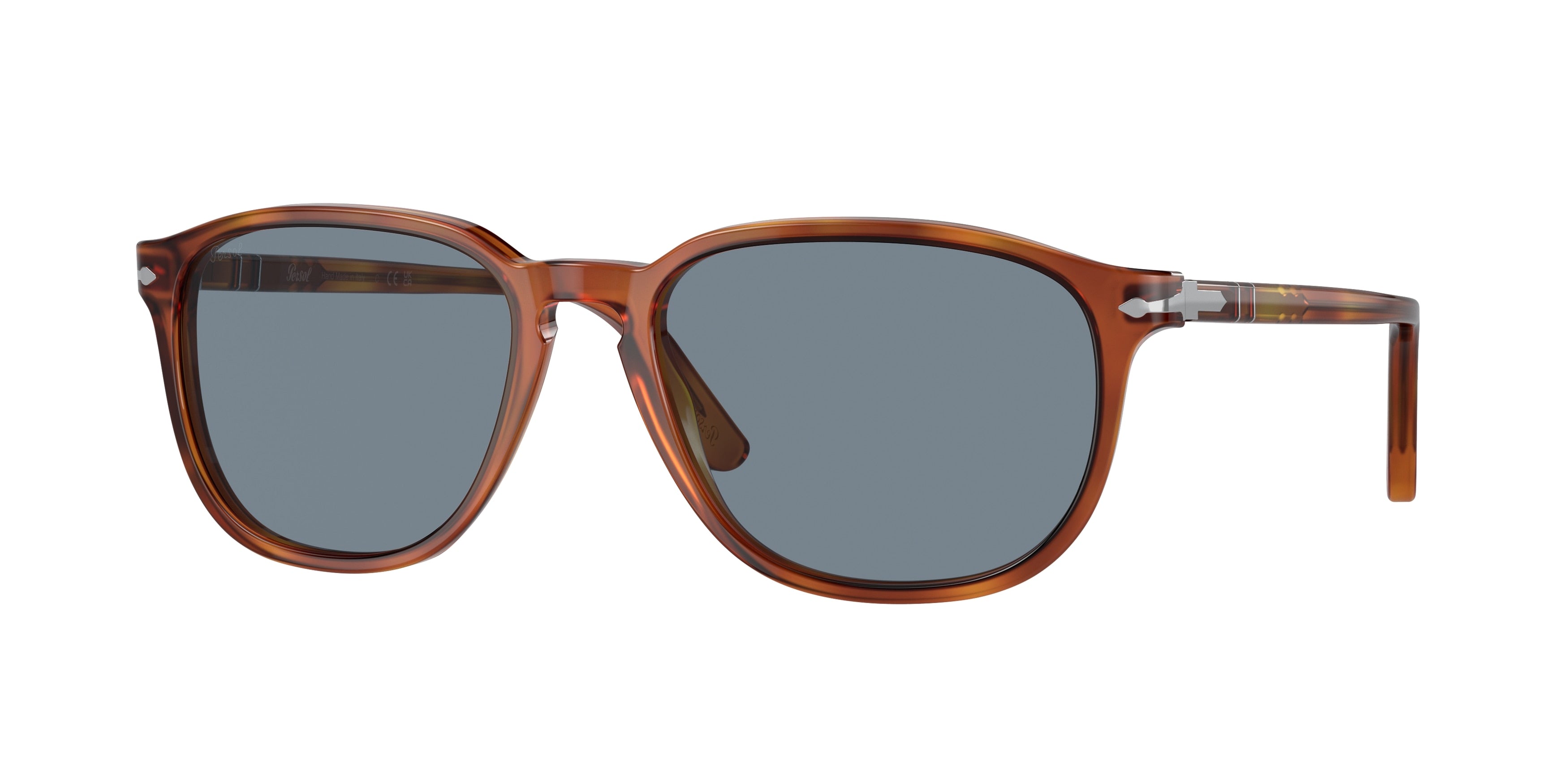 Persol PO3019S Square Sunglasses 96/56-Terra Di Siena 55-145-18 - Color Map Brown