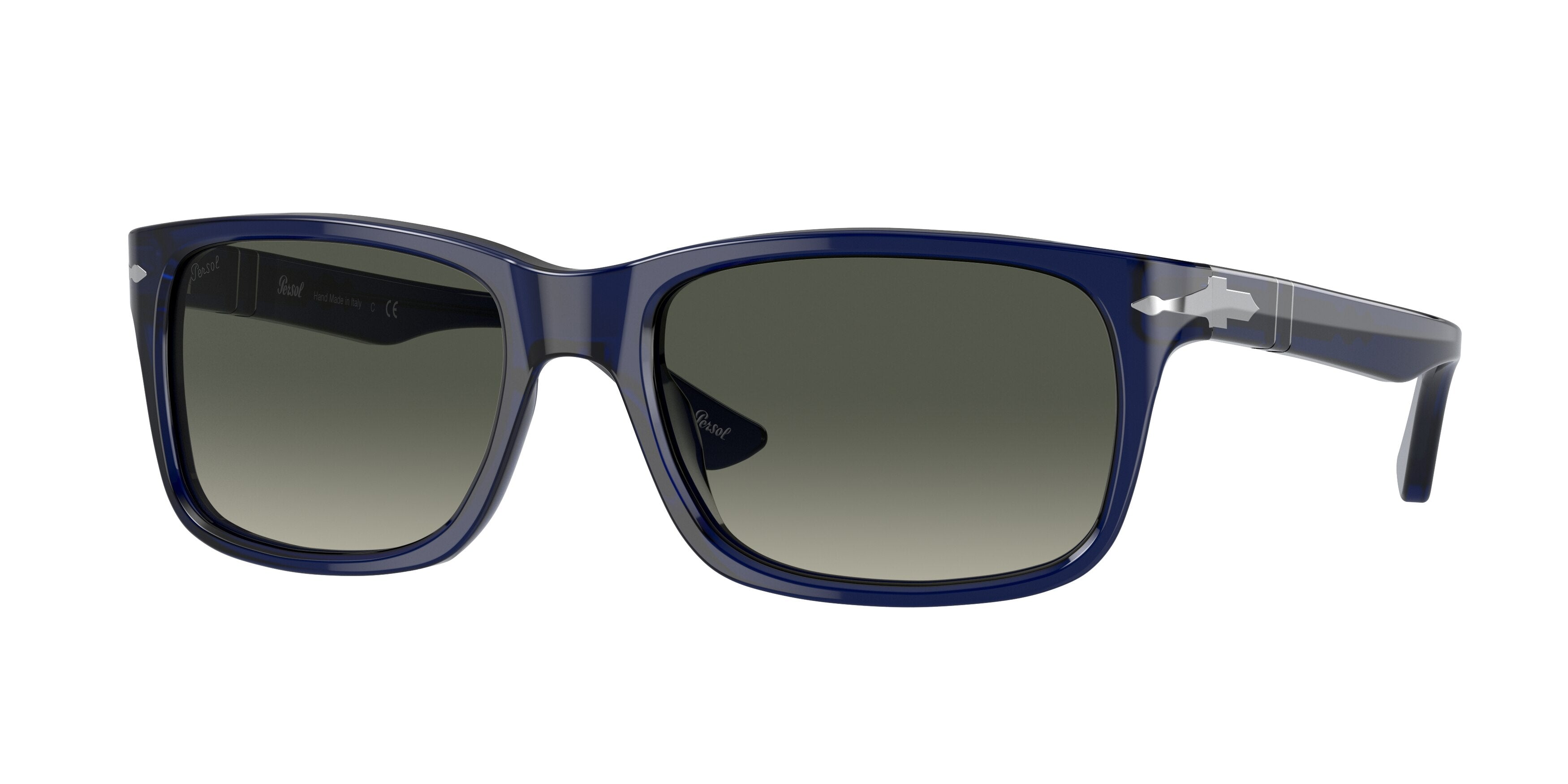 Persol PO3048S Rectangle Sunglasses 181/71-Blue 58-145-19 - Color Map Blue