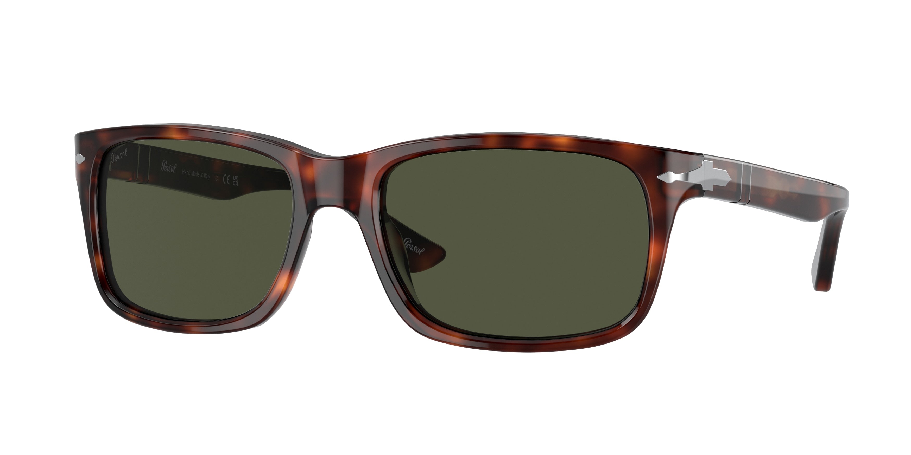 Persol PO3048S Rectangle Sunglasses 24/31-Havana 58-145-19 - Color Map Tortoise