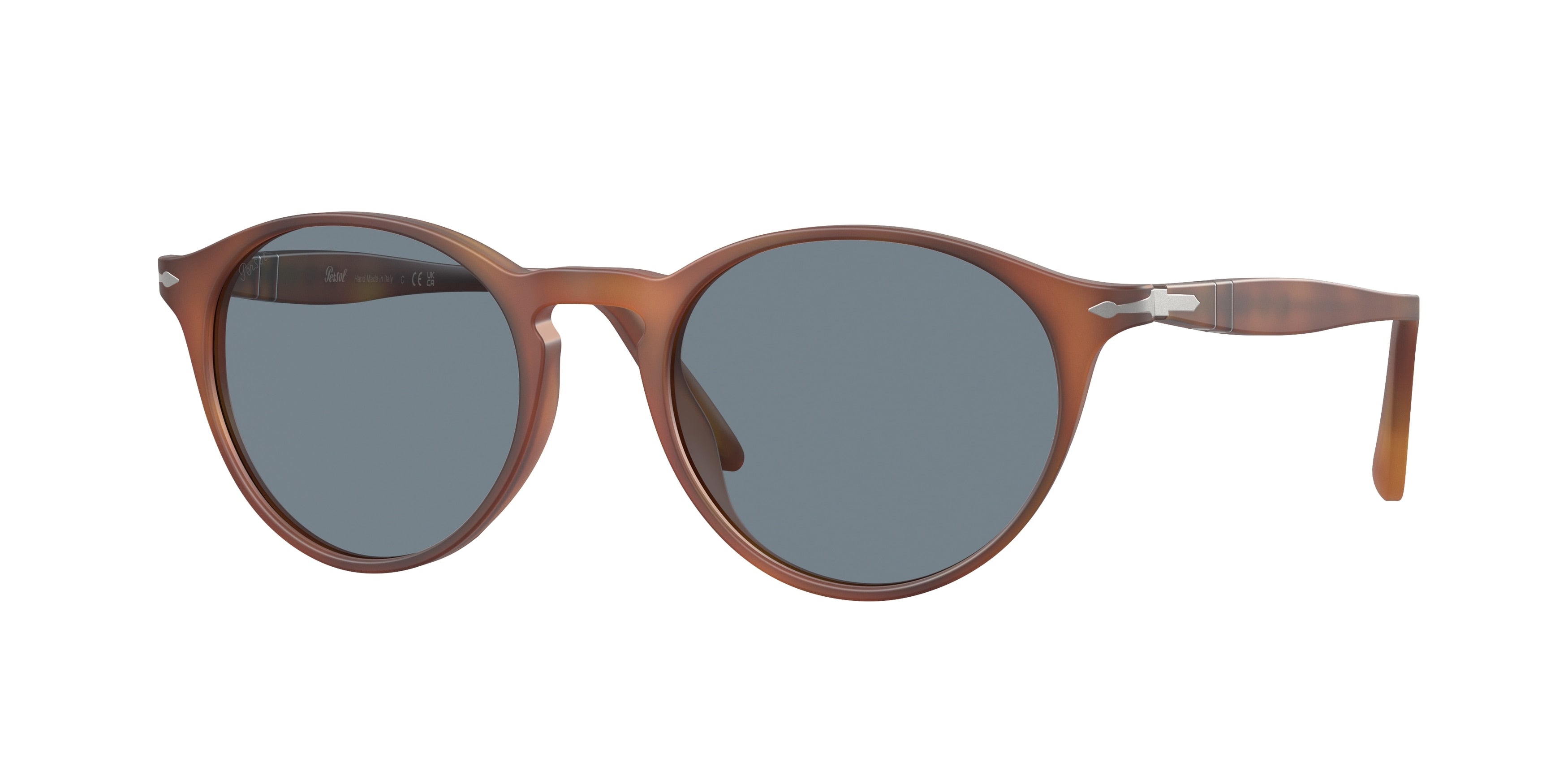 Persol PO3092SM Round Sunglasses 900656-Terra Di Siena 52-145-19 - Color Map Brown