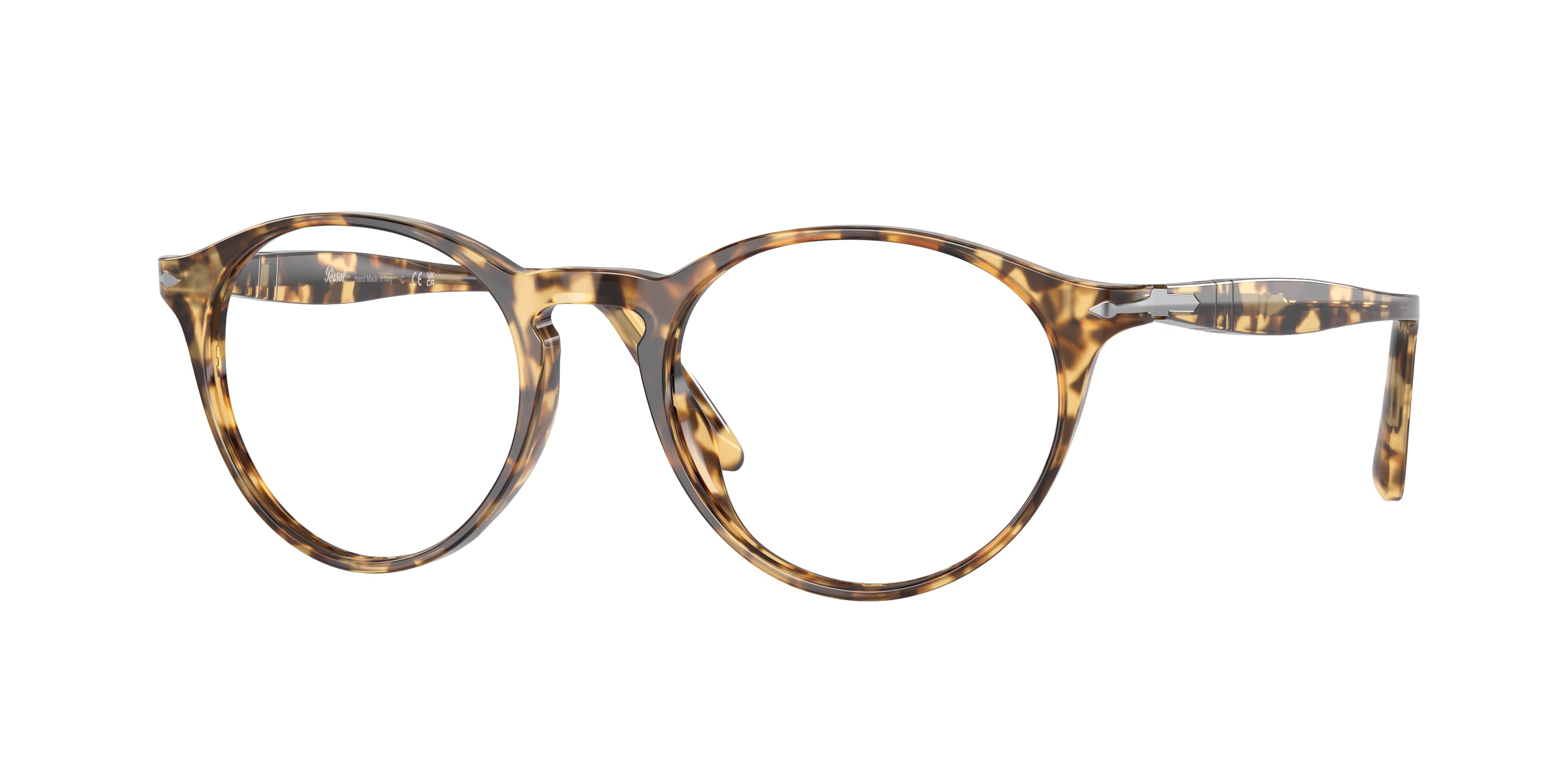 Persol PO3092V Phantos Eyeglasses 1056-Brown-Beige Tortoise 50-145-19 - Color Map Brown