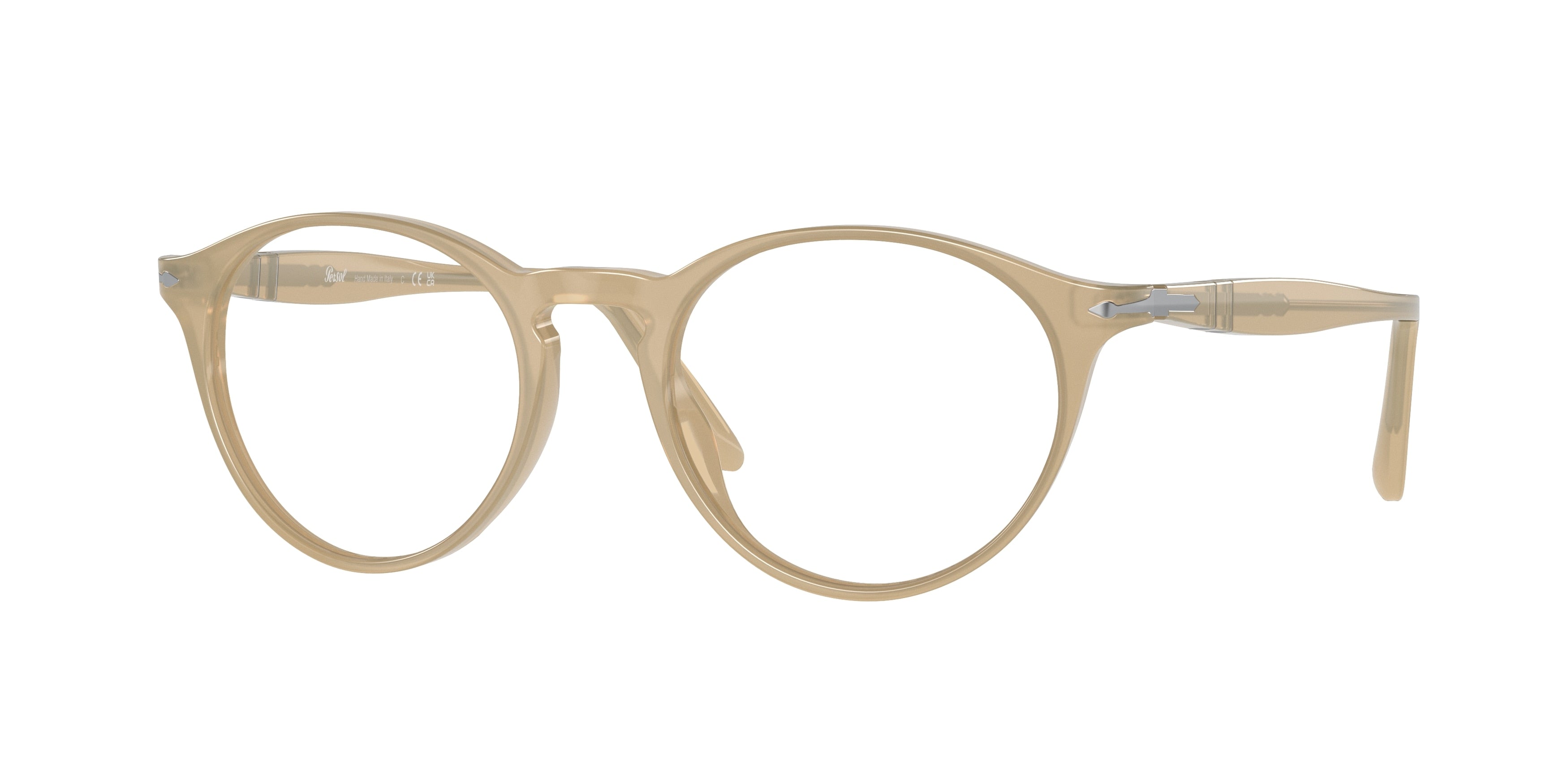 Persol PO3092V Phantos Eyeglasses 1169-Opal Beige 50-145-19 - Color Map Brown