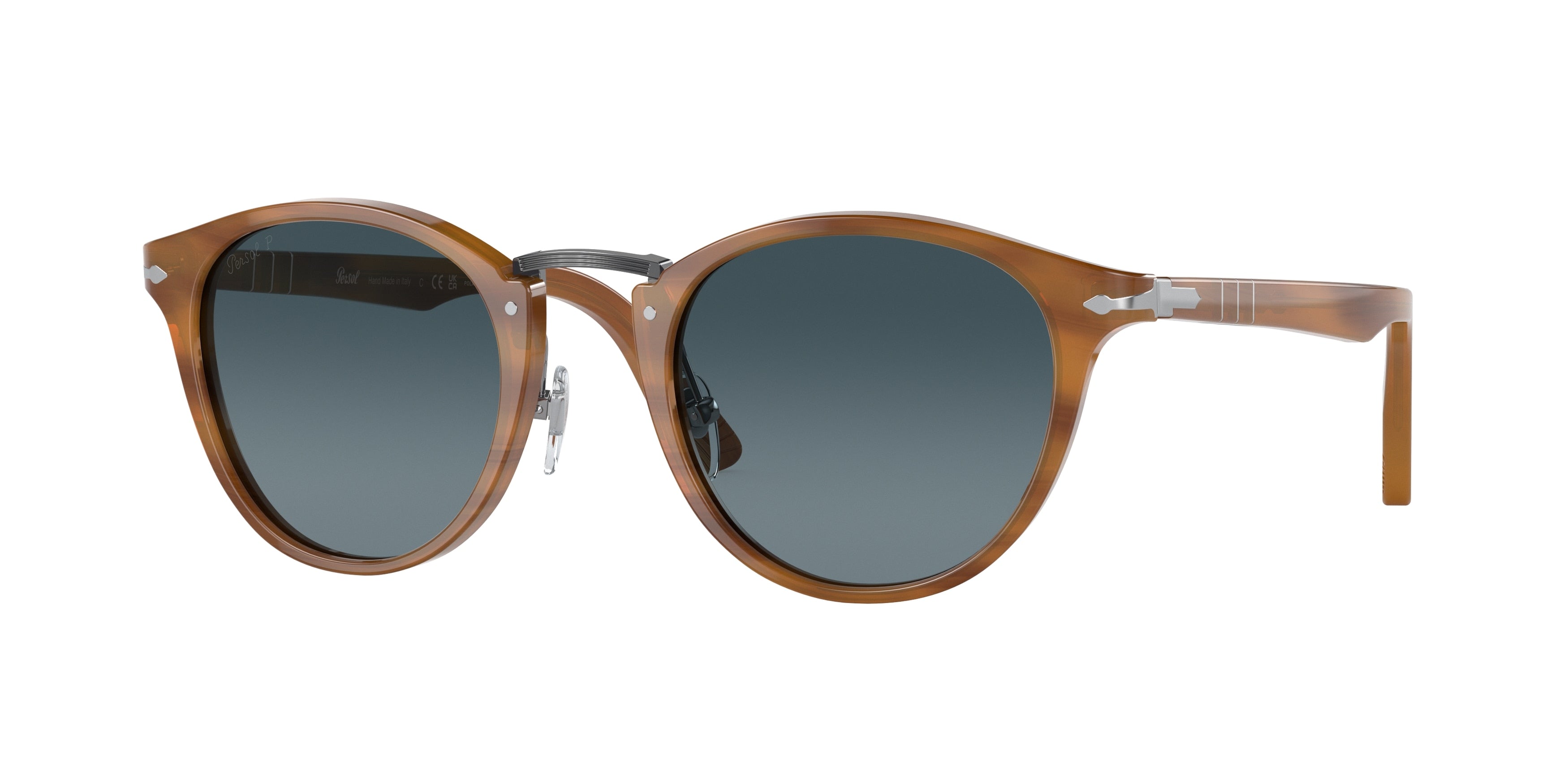 Persol PO3108S Phantos Sunglasses 960/S3-Striped Brown 49-145-22 - Color Map Tortoise