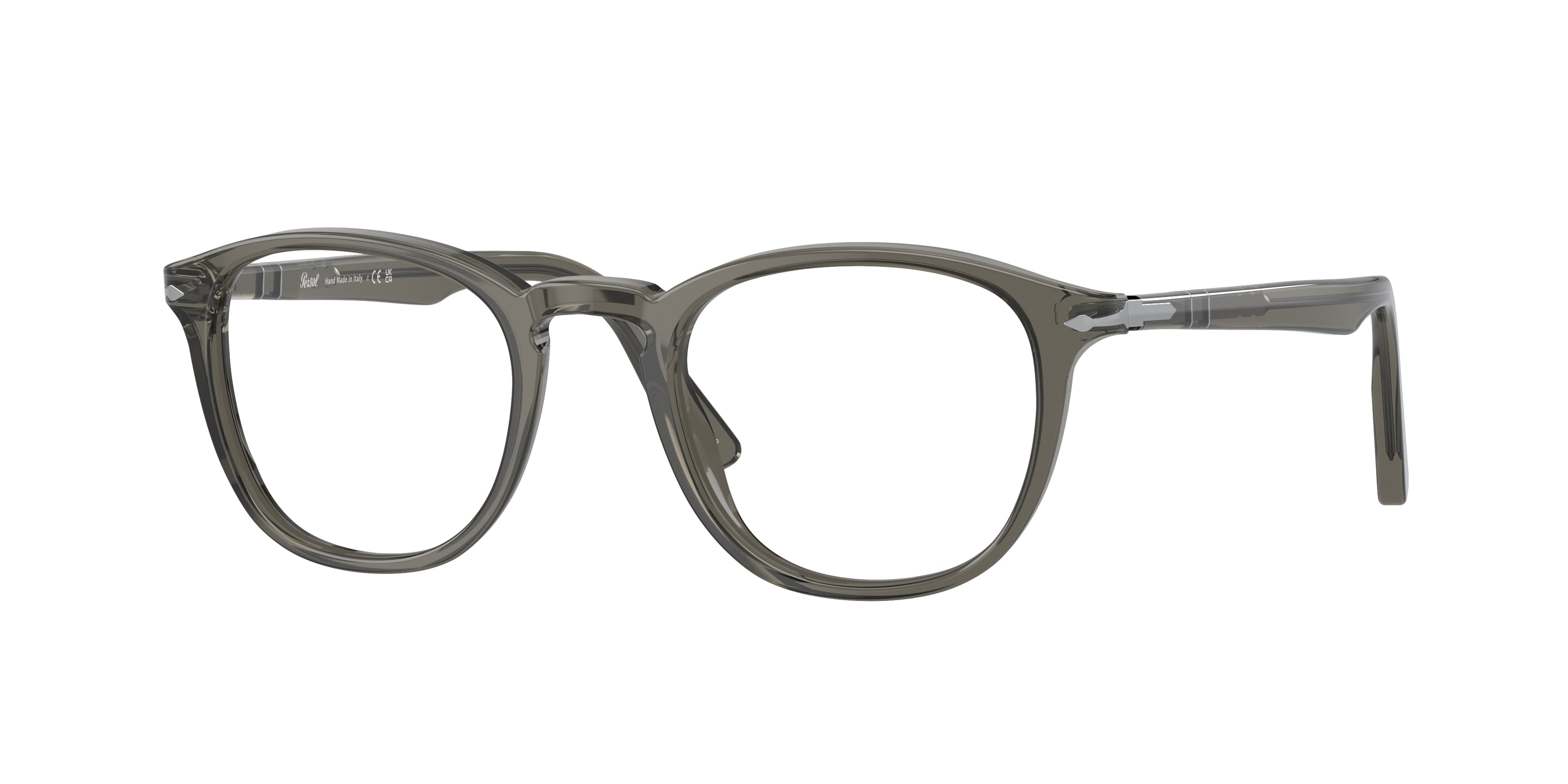 Persol PO3143V Round Eyeglasses 1103-Grey Smoke 49-145-21 - Color Map Grey