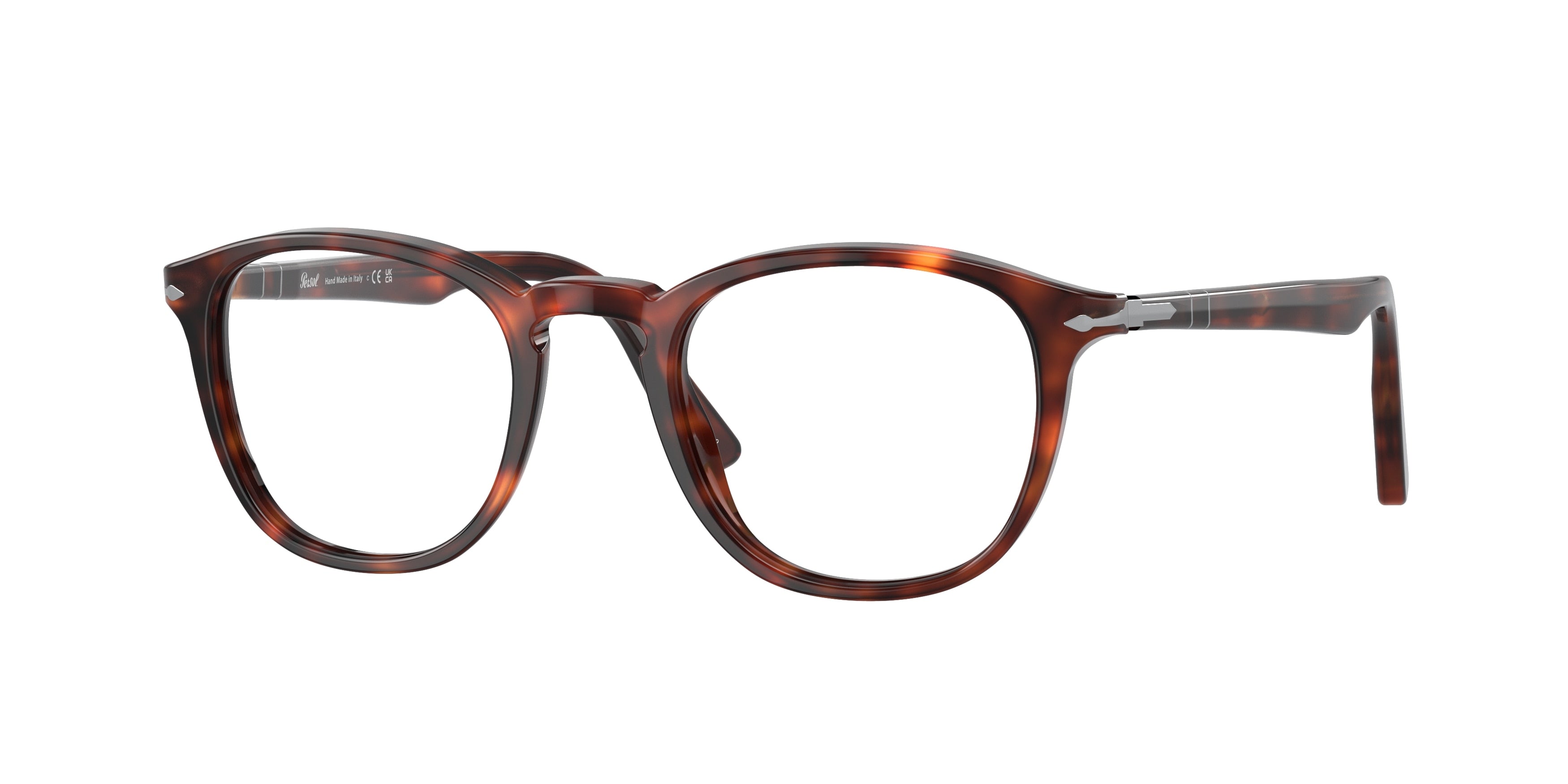 Persol PO3143V Round Eyeglasses 24-Havana 49-145-21 - Color Map Tortoise