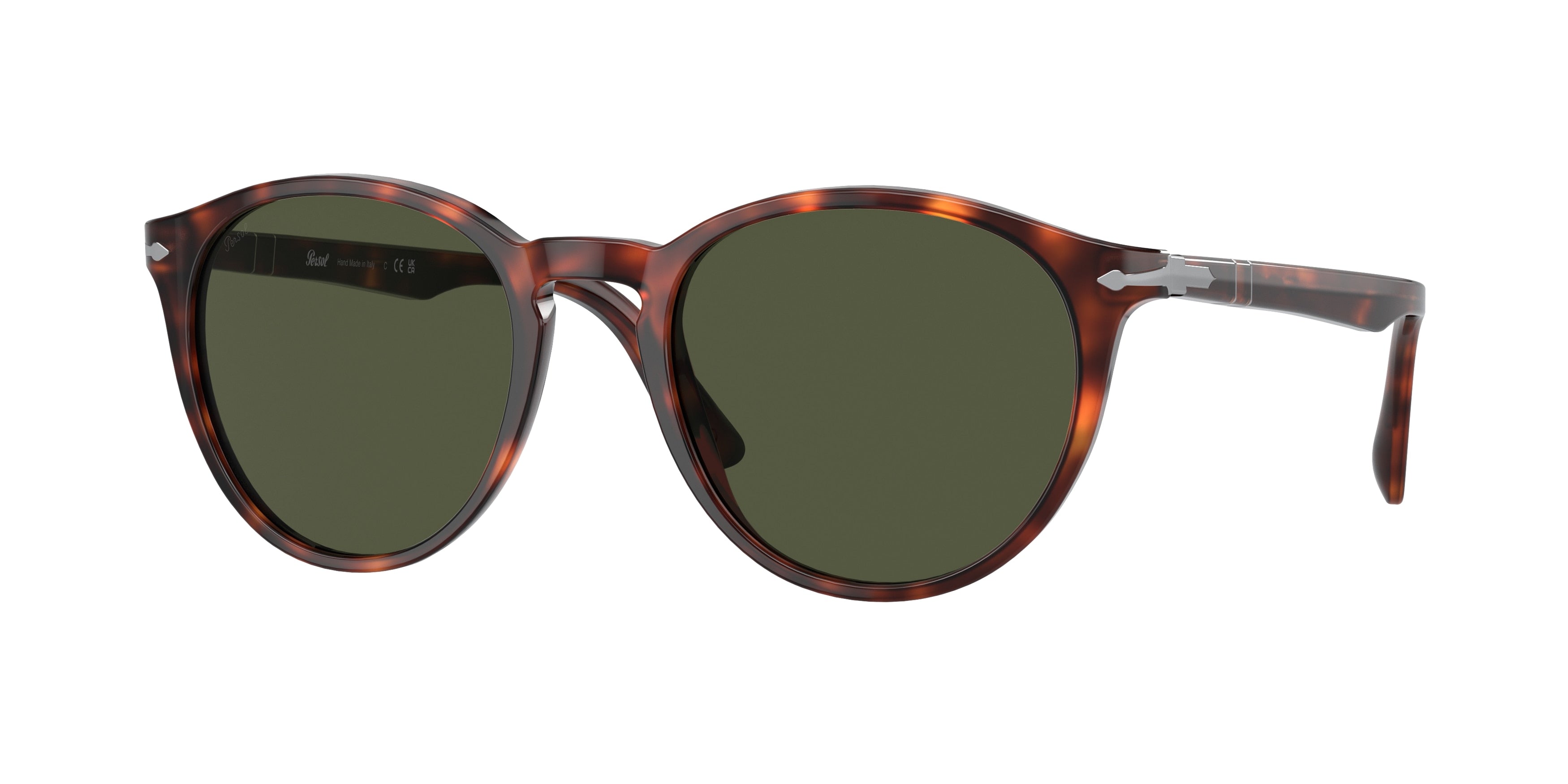 Persol PO3152S Round Sunglasses 901531-Havana 52-145-20 - Color Map Tortoise