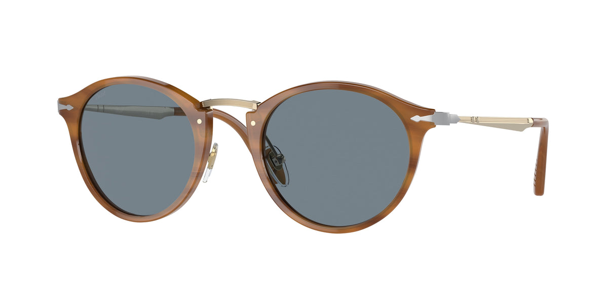 Persol PO3166S Phantos Sunglasses 960/56-Striped Brown 51-145-22 - Color Map Tortoise