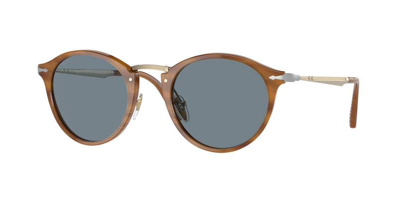 Persol PO3166S Phantos Sunglasses 960/56-Striped Brown 51-145-22 - Color Map Tortoise