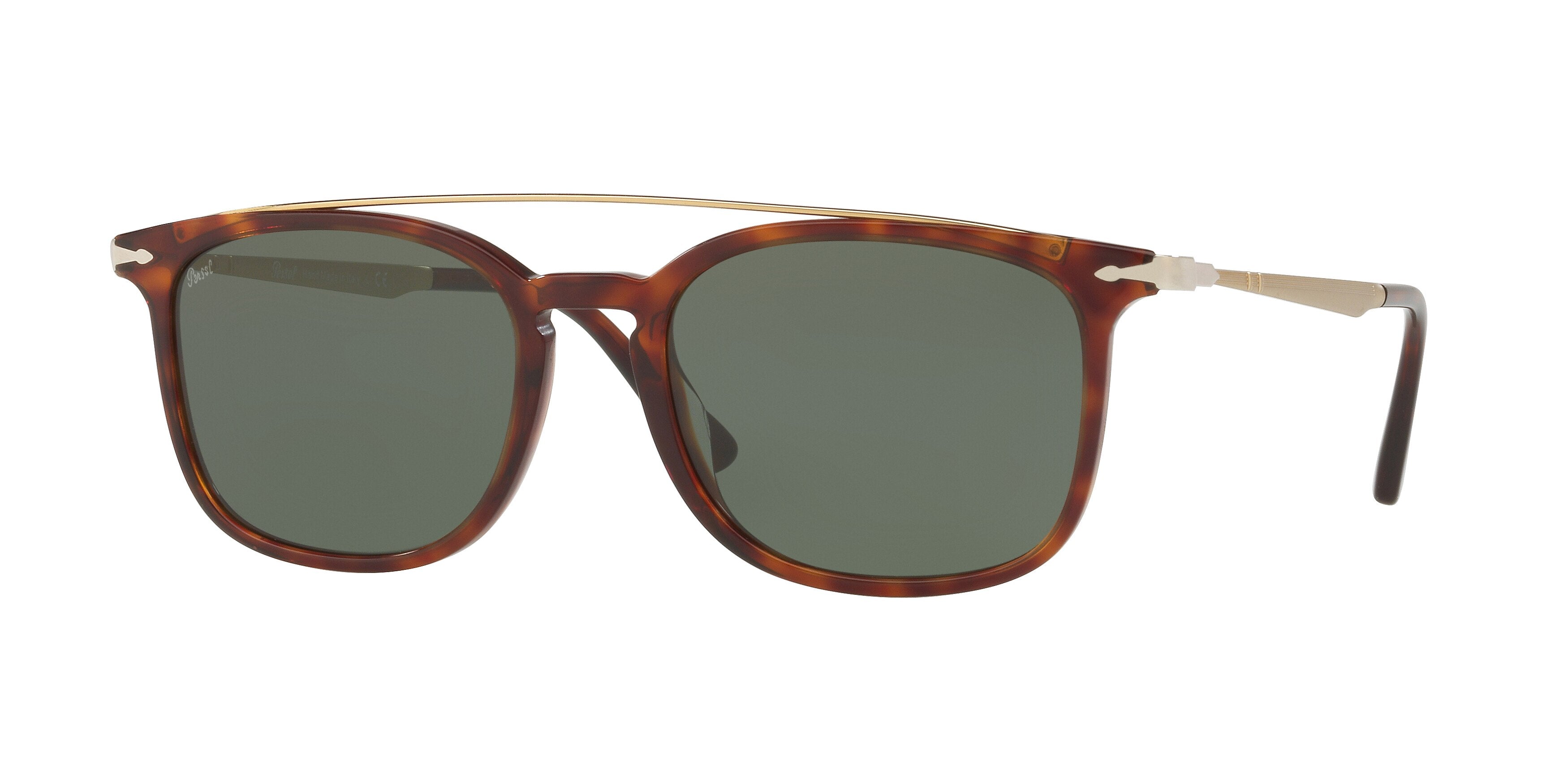 Persol PO3173S Rectangle Sunglasses 24/31-Havana 54-145-19 - Color Map Tortoise