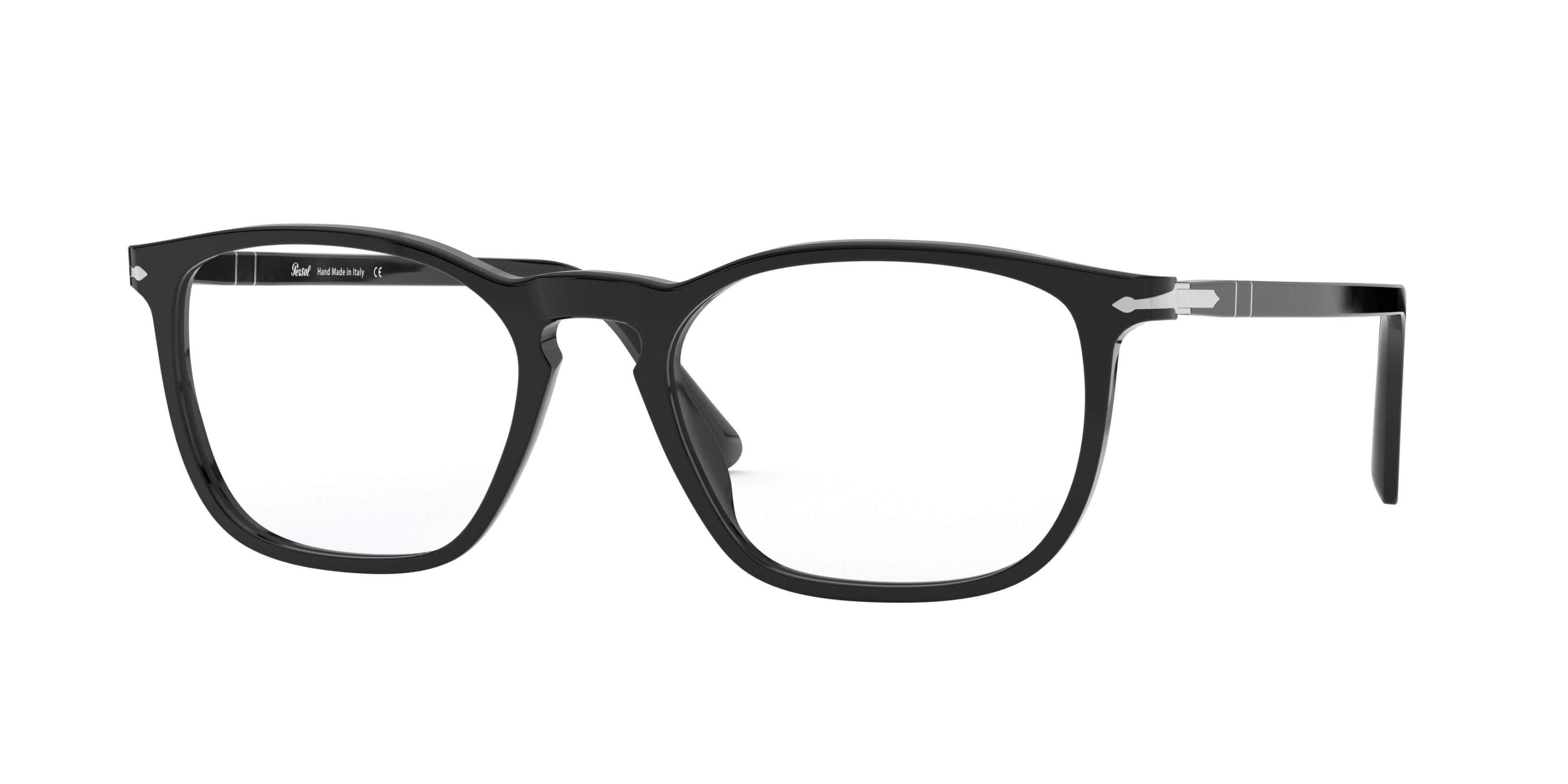 Persol PO3220V Rectangle Eyeglasses  95-Black 54-145-19 - Color Map Black