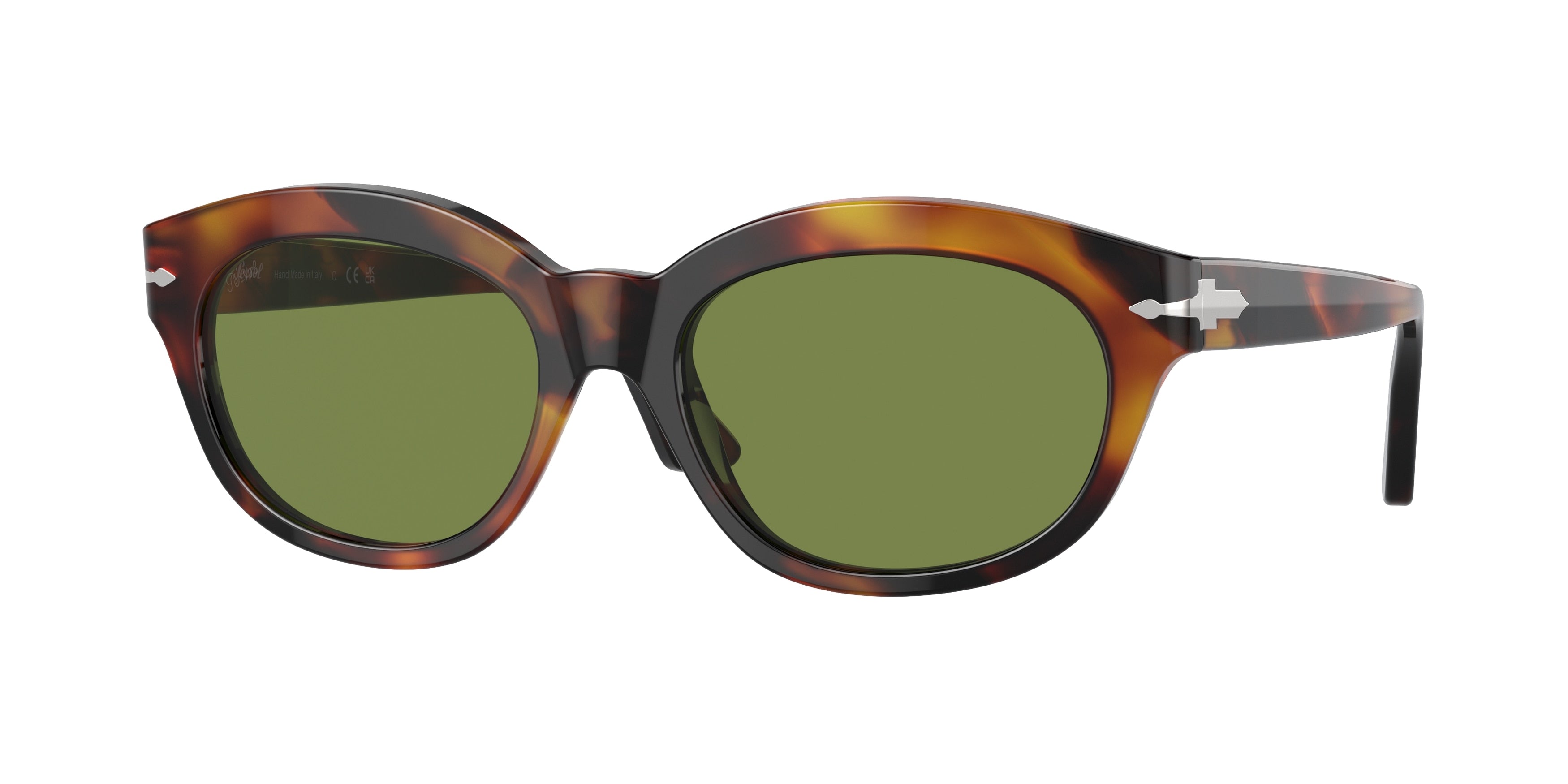 Persol PO3250S Rectangle Sunglasses 108252-Brown Tortoise 55-140-18 - Color Map Tortoise