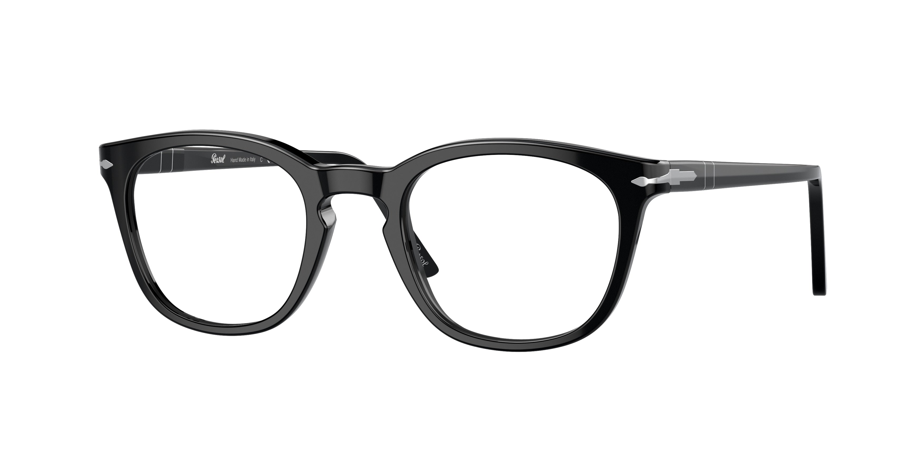 Persol PO3258V Phantos Eyeglasses  95-Black 48-145-21 - Color Map Black