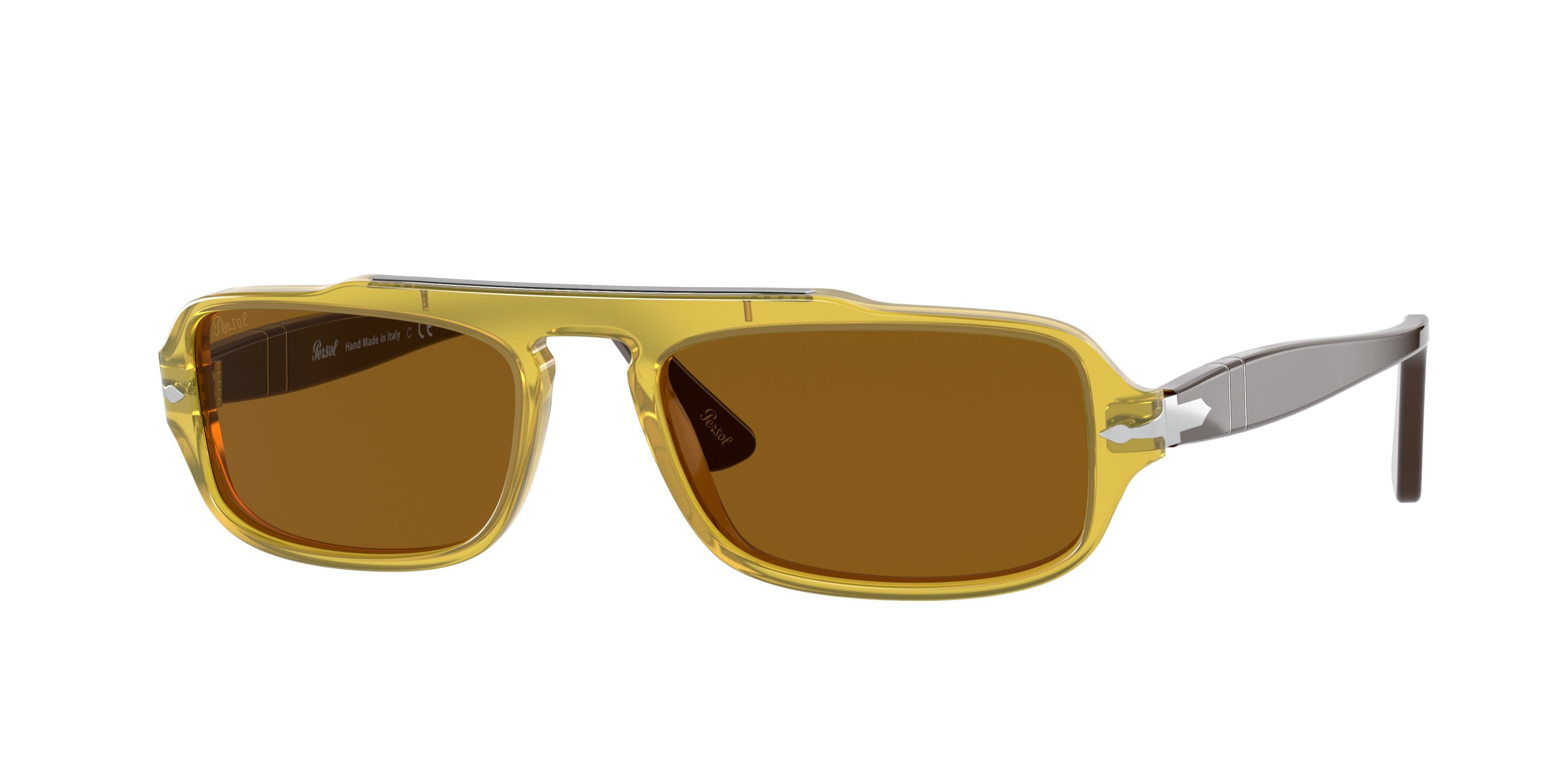 Persol PO3262S Rectangle Sunglasses  113233-Yellow 54-145-18 - Color Map Yellow