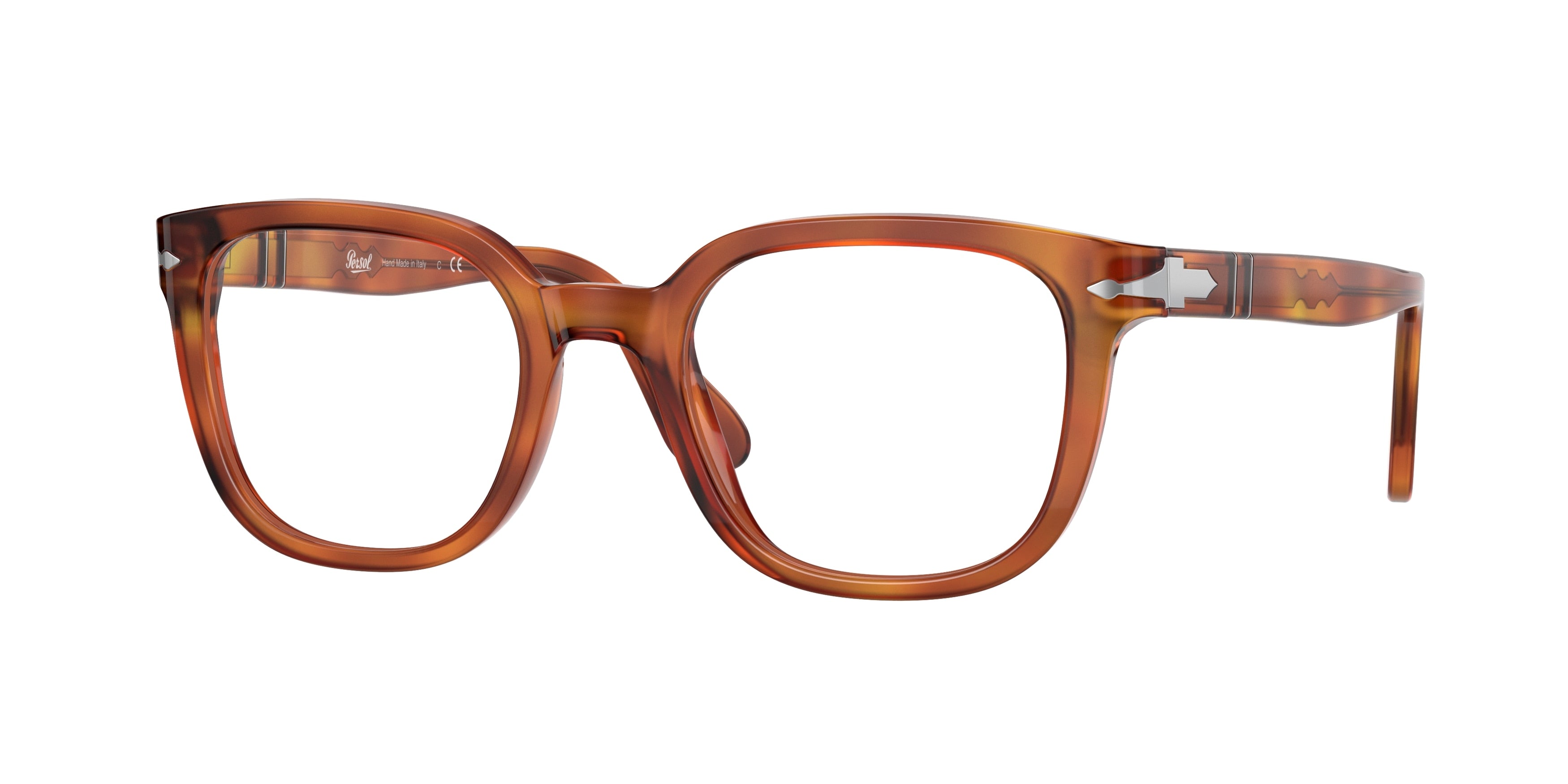 Persol PO3263V Square Eyeglasses 96-Terra Di Siena 50-145-21 - Color Map Brown