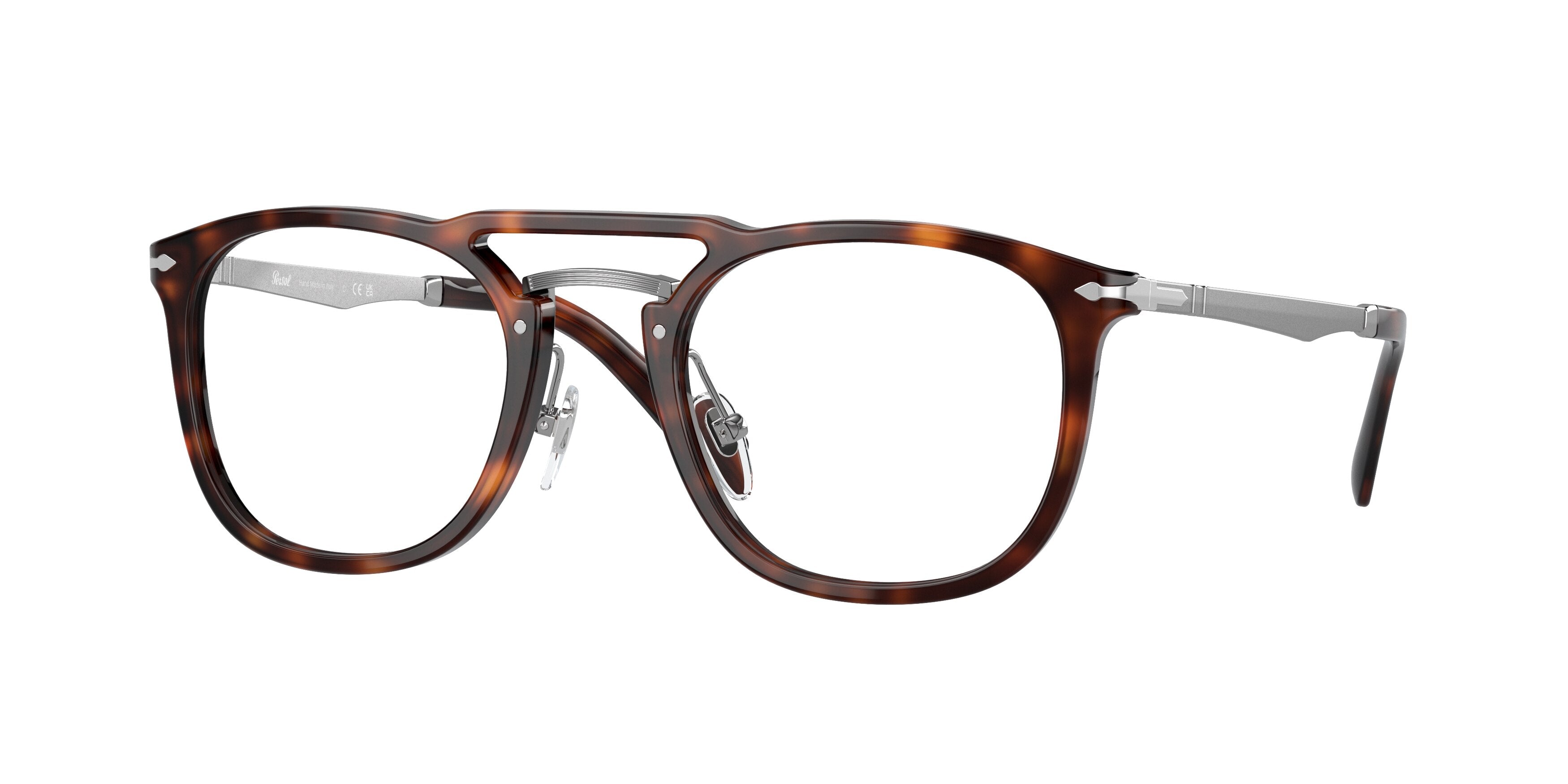 Persol PO3265V Rectangle Eyeglasses 24-Havana 48-140-22 - Color Map Tortoise