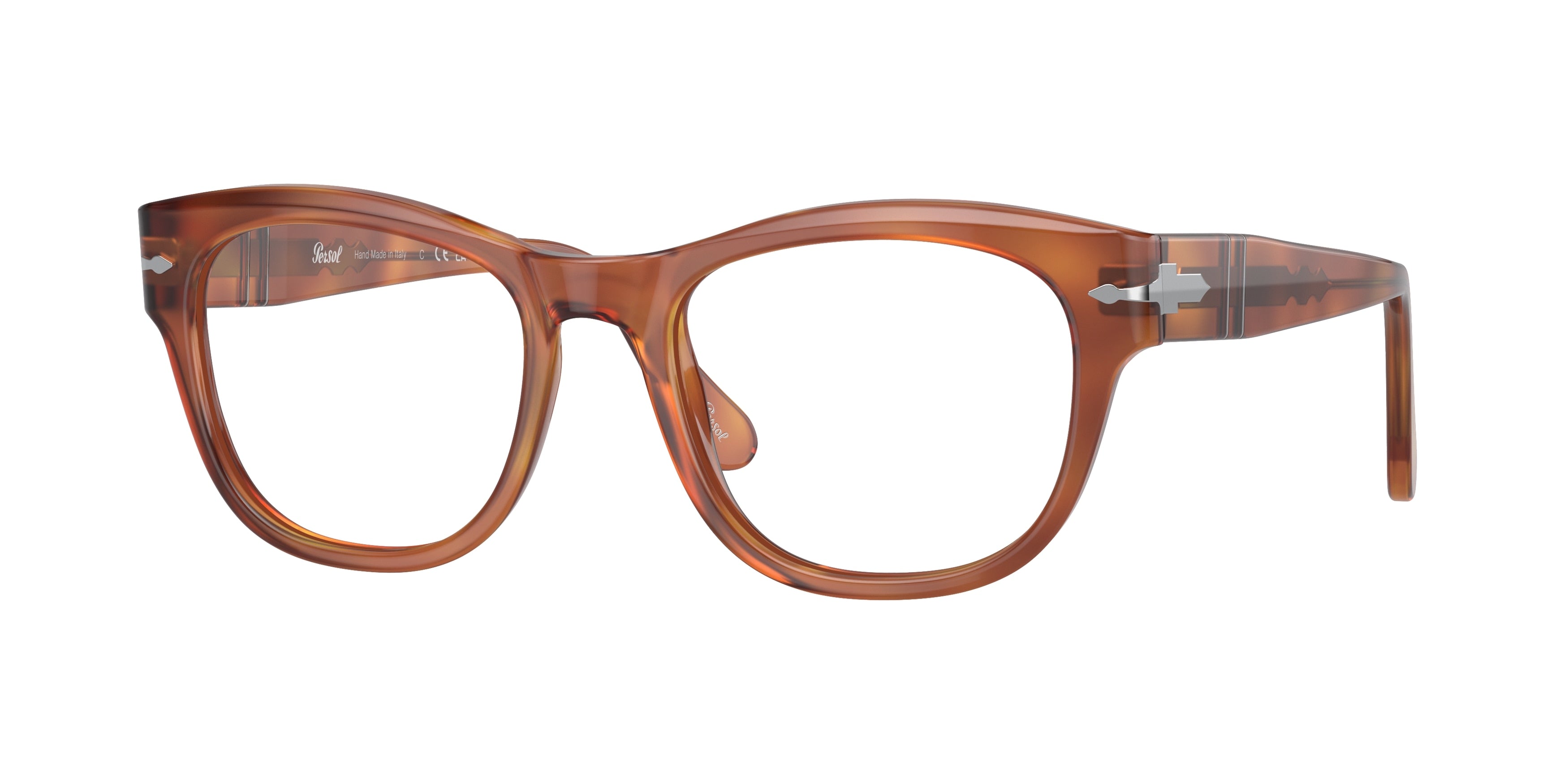 Persol PO3270V Rectangle Eyeglasses 96-Terra Di Siena 52-150-19 - Color Map Brown