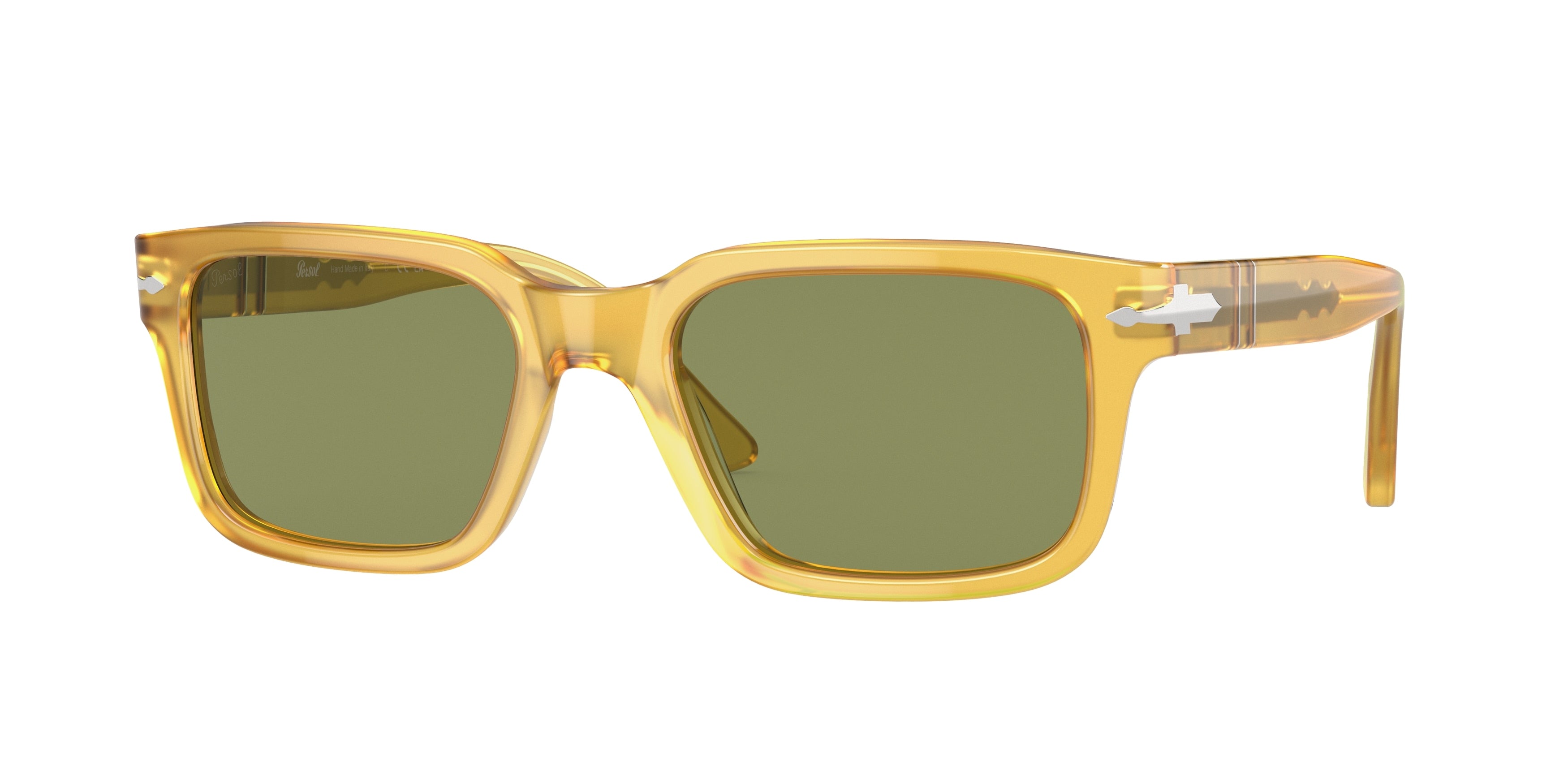 Persol PO3272S Rectangle Sunglasses 204/4E-Honey 55-145-20 - Color Map Yellow