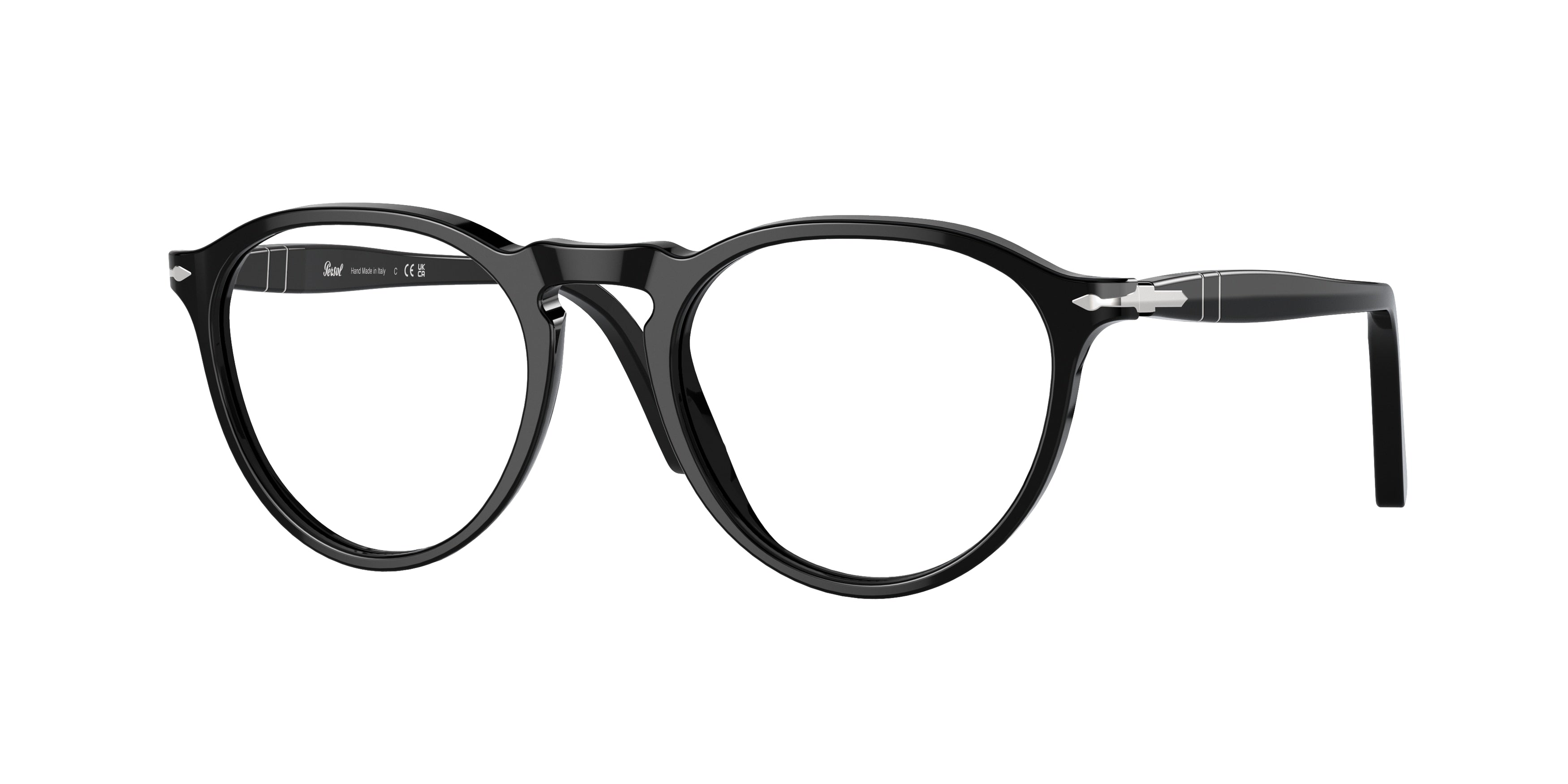 Persol PO3286V Phantos Eyeglasses 95-Black 52-140-19 - Color Map Black