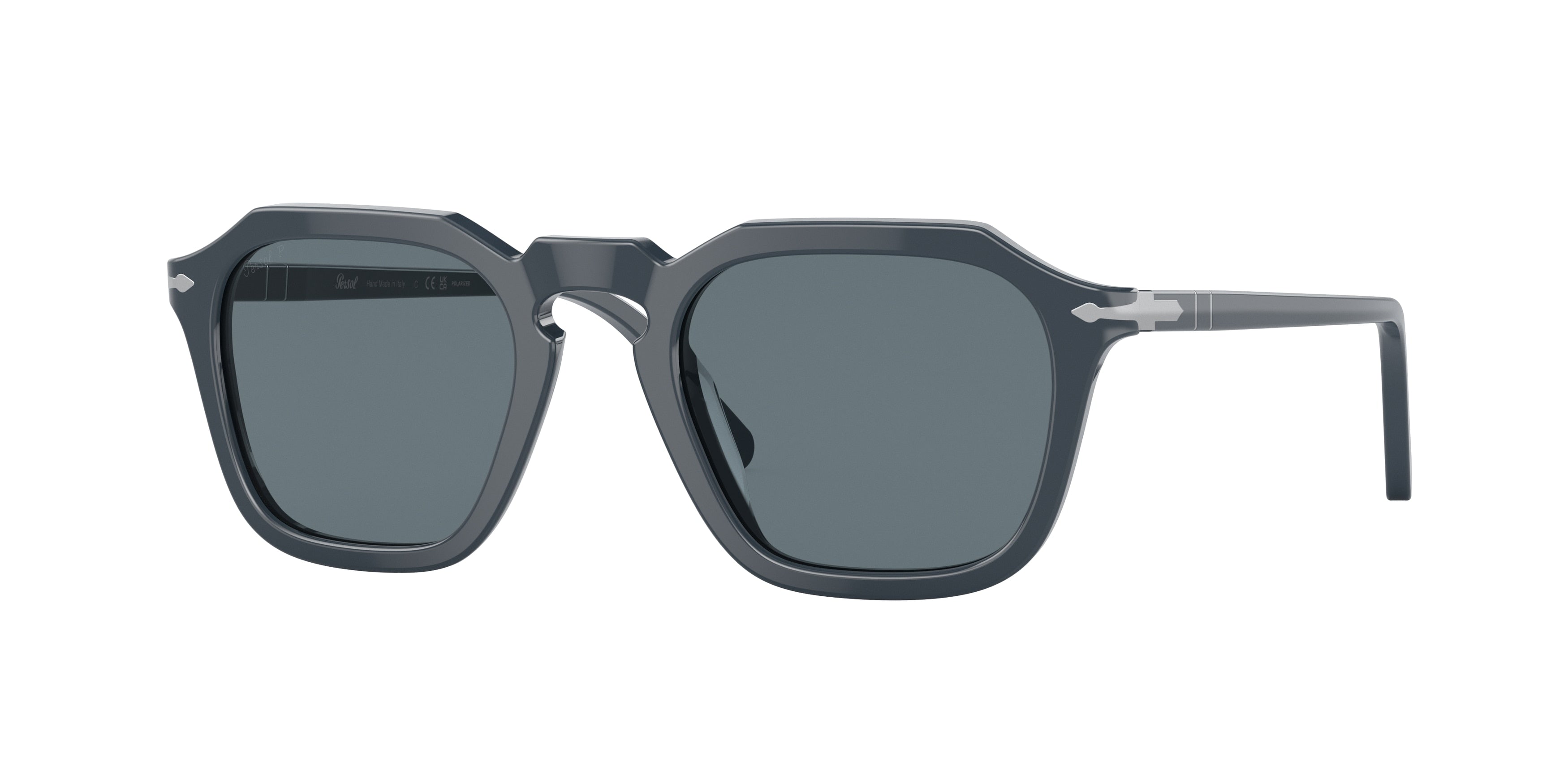 Persol PO3292S Square Sunglasses  11863R-Dusty Blue 52-145-21 - Color Map Blue