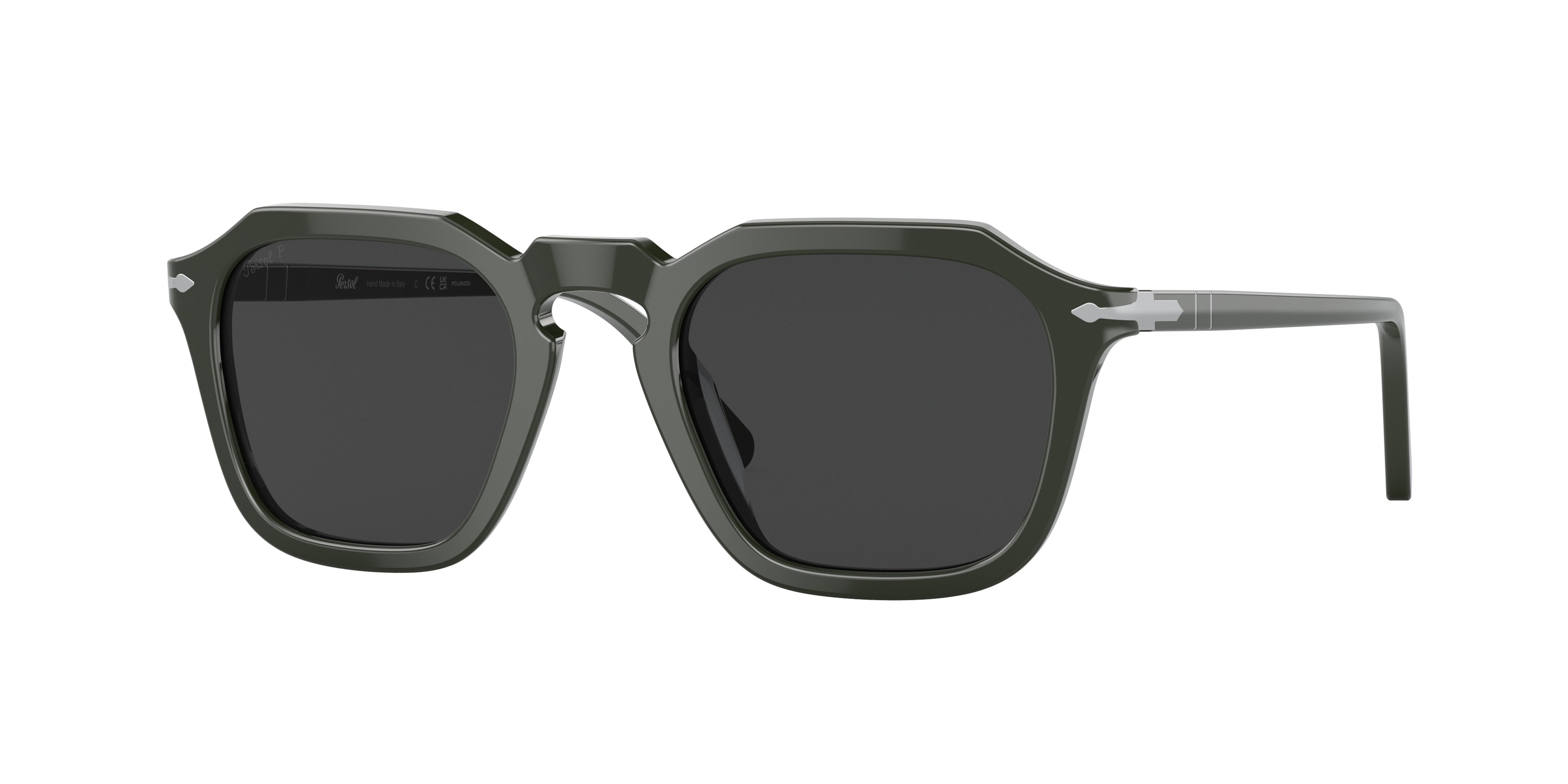 Persol PO3292S Square Sunglasses  118848-Dark Green 52-145-21 - Color Map Green