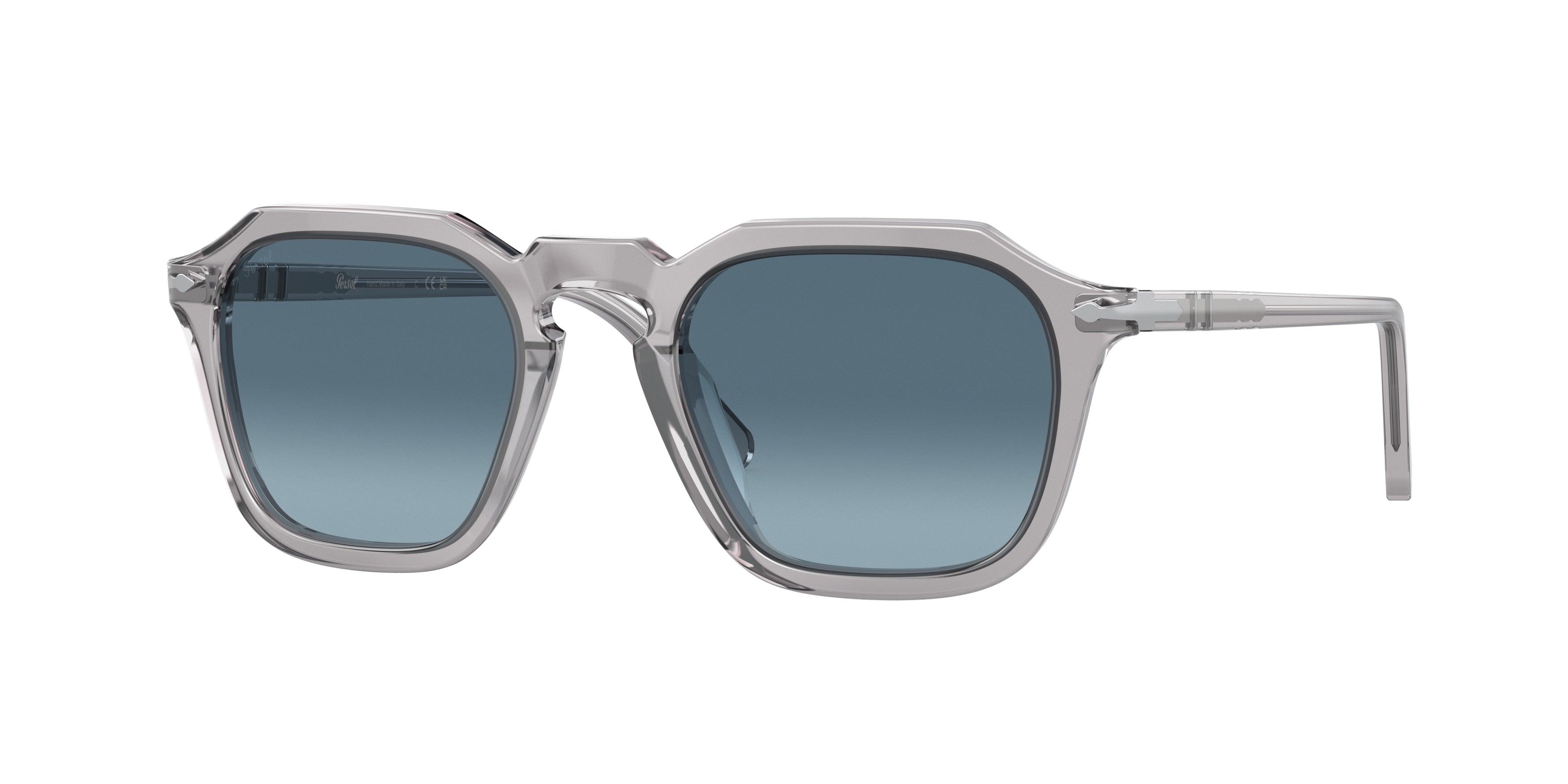 Persol PO3292S Square Sunglasses  309/Q8-Transparent Grey 50-145-21 - Color Map Grey