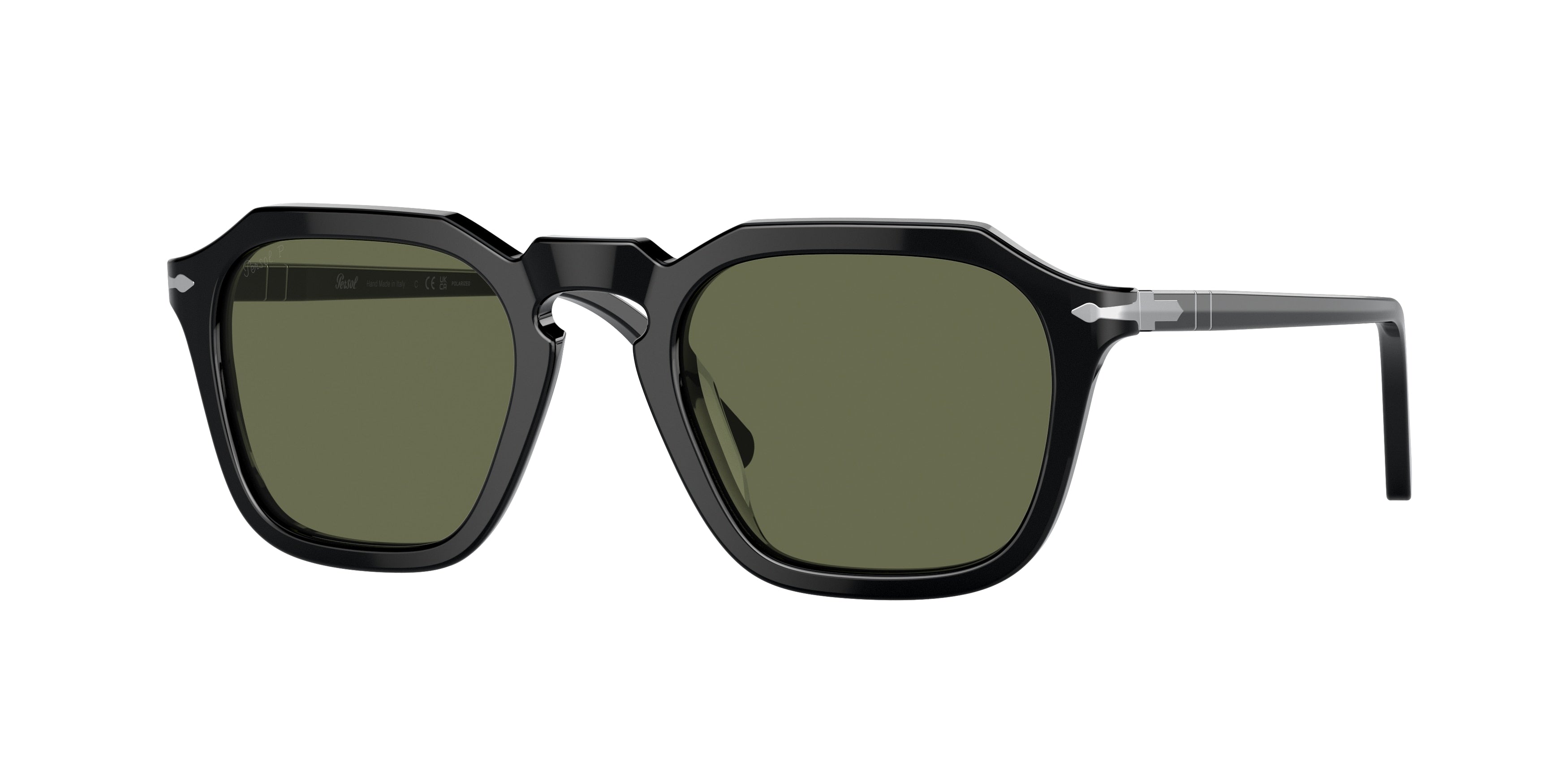 Persol PO3292S Square Sunglasses  95/58-Black 52-145-21 - Color Map Black