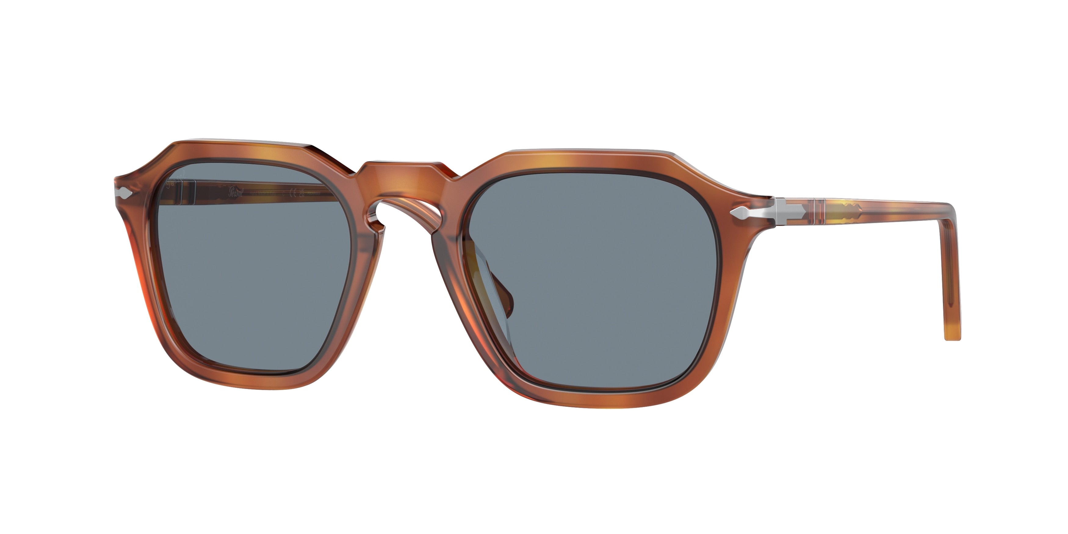 Persol PO3292S Square Sunglasses  96/56-Terra Di Siena 52-145-21 - Color Map Brown