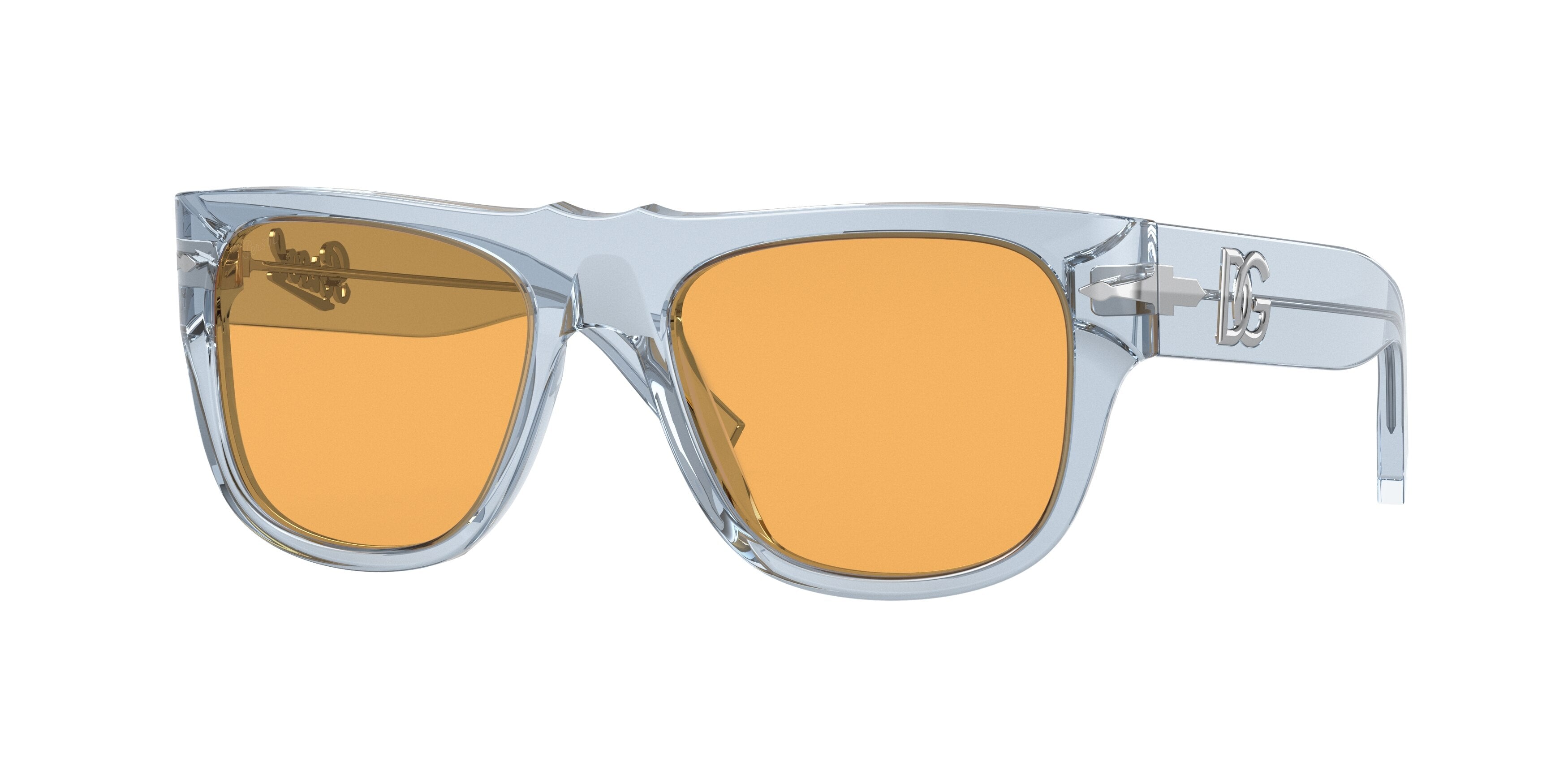 Persol PO3295S Pillow Sunglasses 116713-Transparent Azure 51-135-18 - Color Map Blue