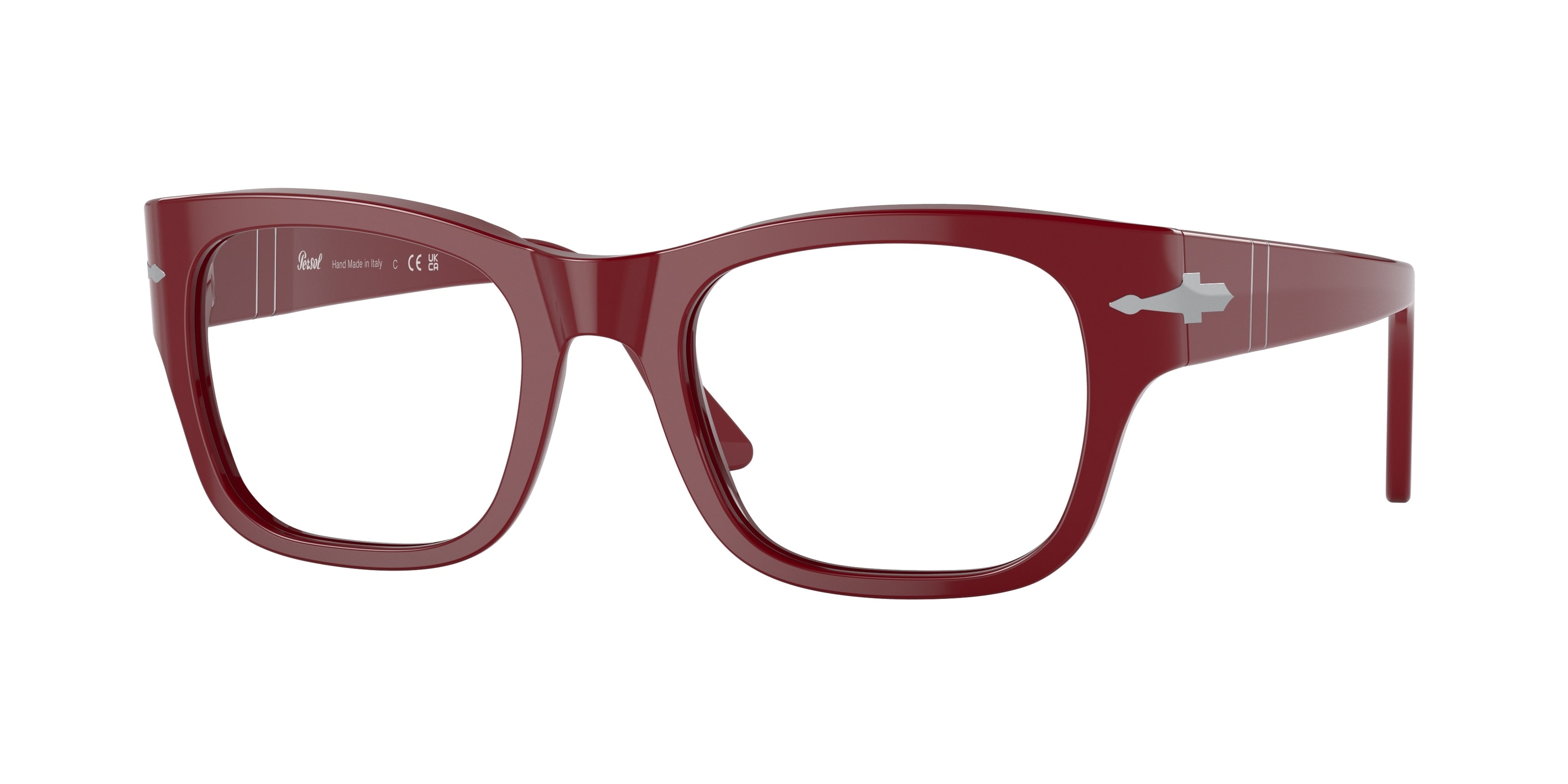 Persol PO3297V Rectangle Eyeglasses 1172-Bordeaux 52-145-21 - Color Map Red