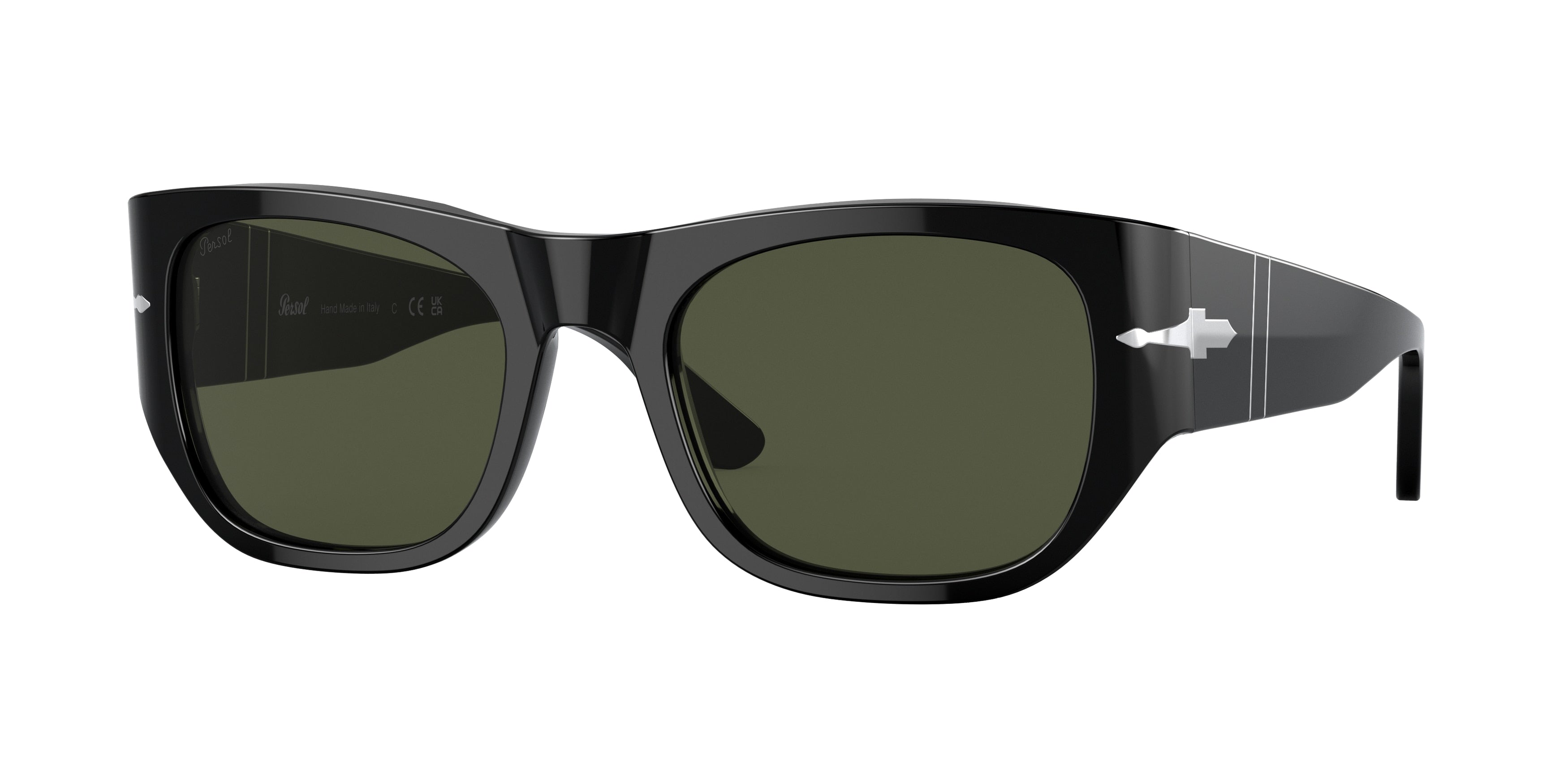 Persol PO3308S Square Sunglasses 95/31-Black 54-145-21 - Color Map Black