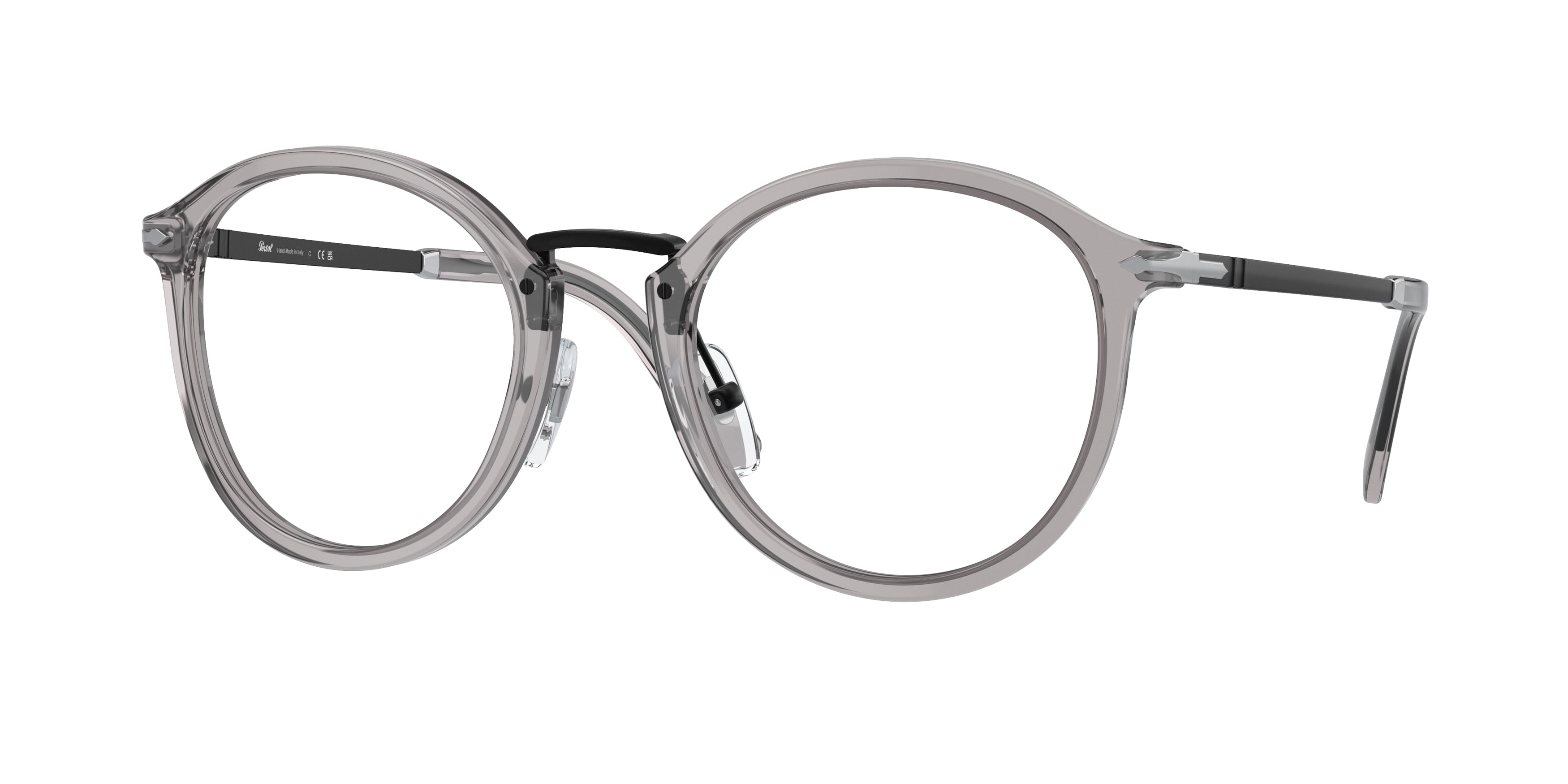 Persol VICO PO3309V Phantos Eyeglasses 309-Transparent Grey 51-145-22 - Color Map Grey