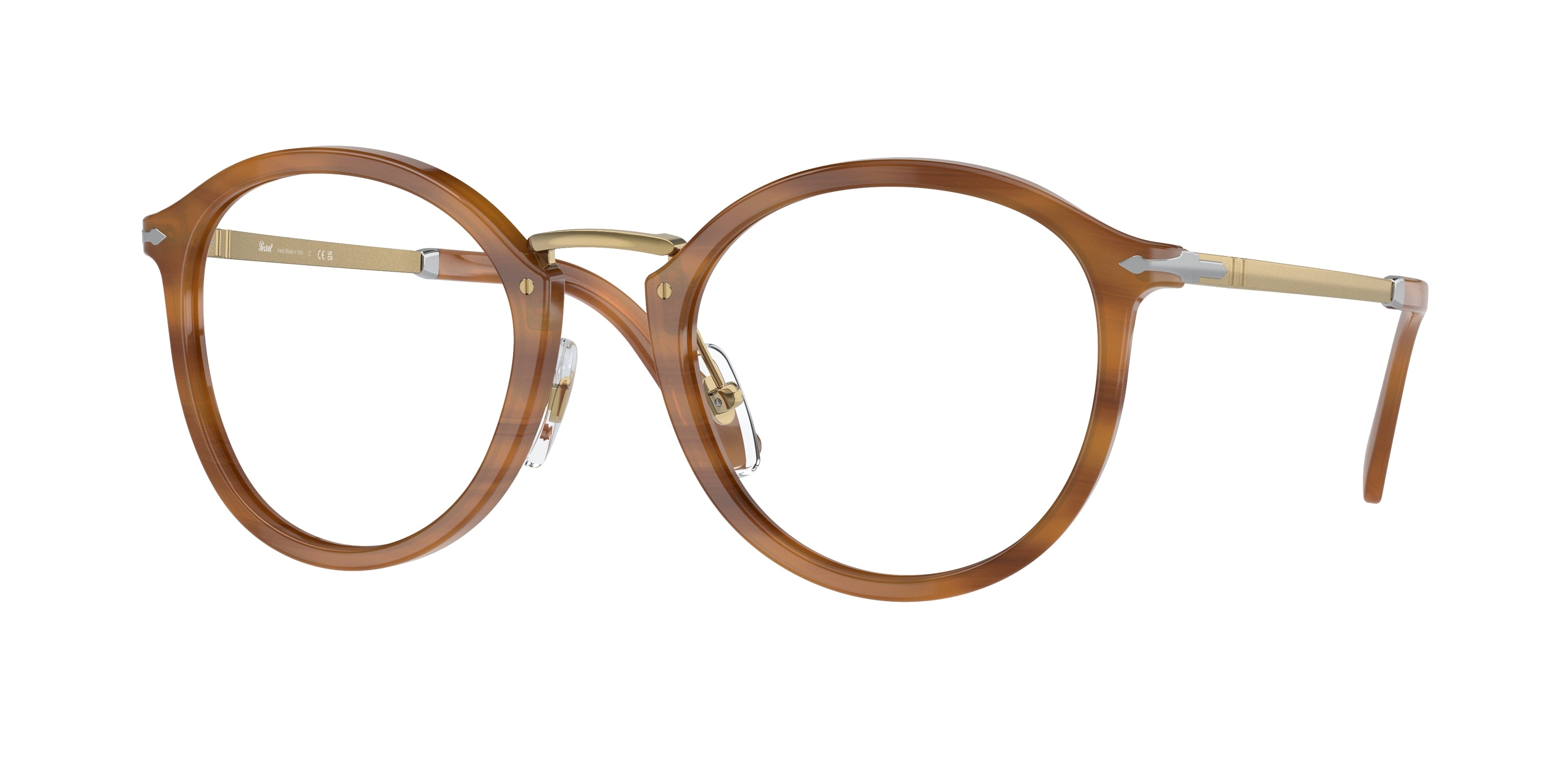 Persol VICO PO3309V Phantos Eyeglasses 960-Striped Brown 51-145-22 - Color Map Tortoise