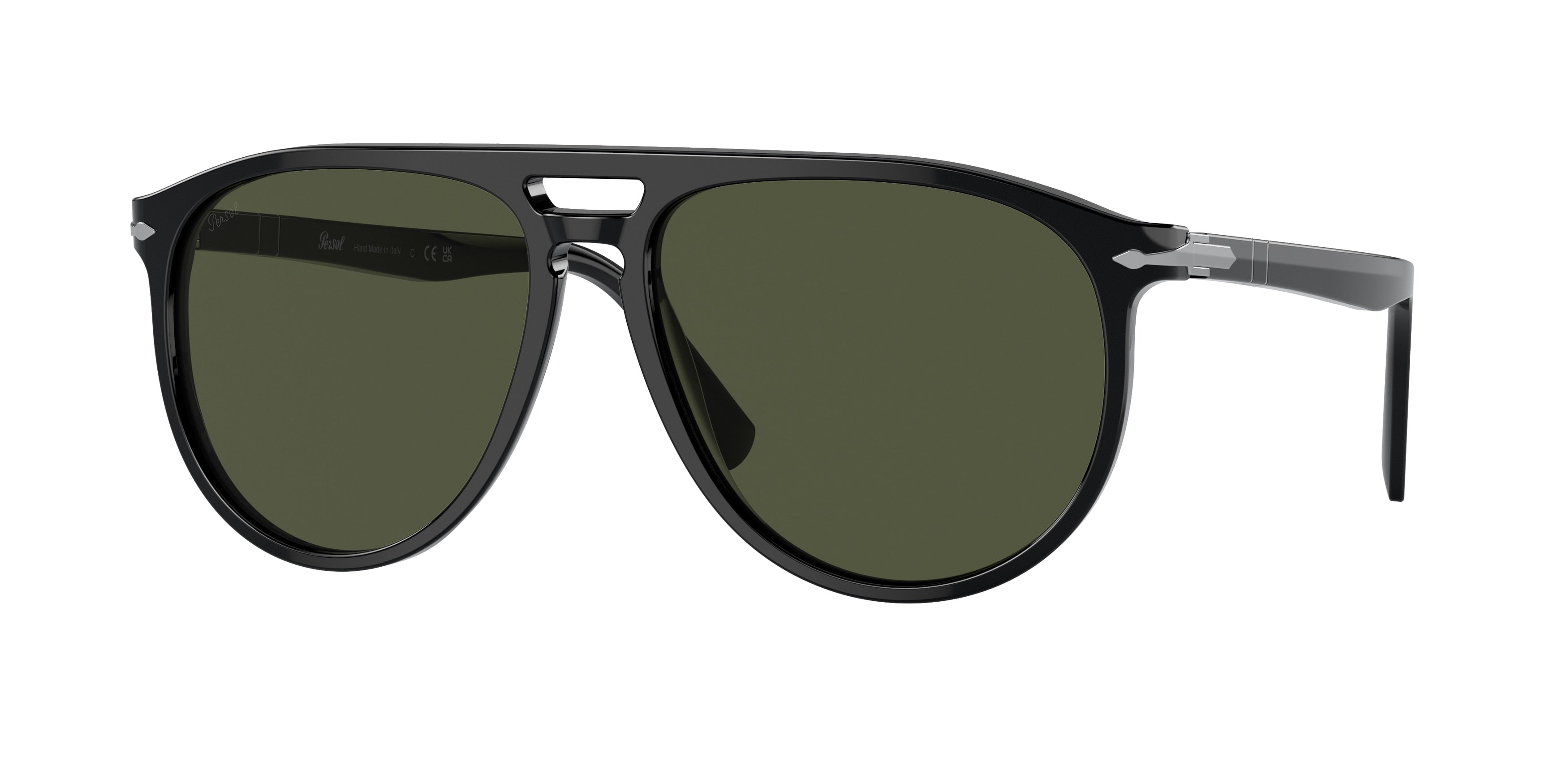 Persol PO3311S Pilot Sunglasses 95/31-Black 58-145-15 - Color Map Black