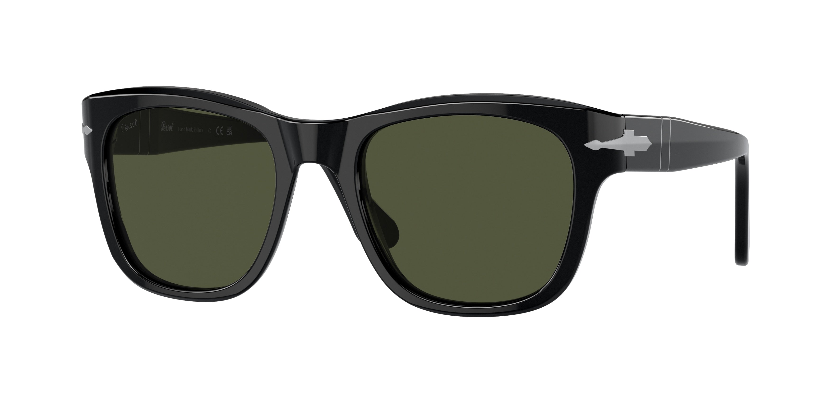 Persol PO3313S Square Sunglasses 95/31-Black 55-145-20 - Color Map Black