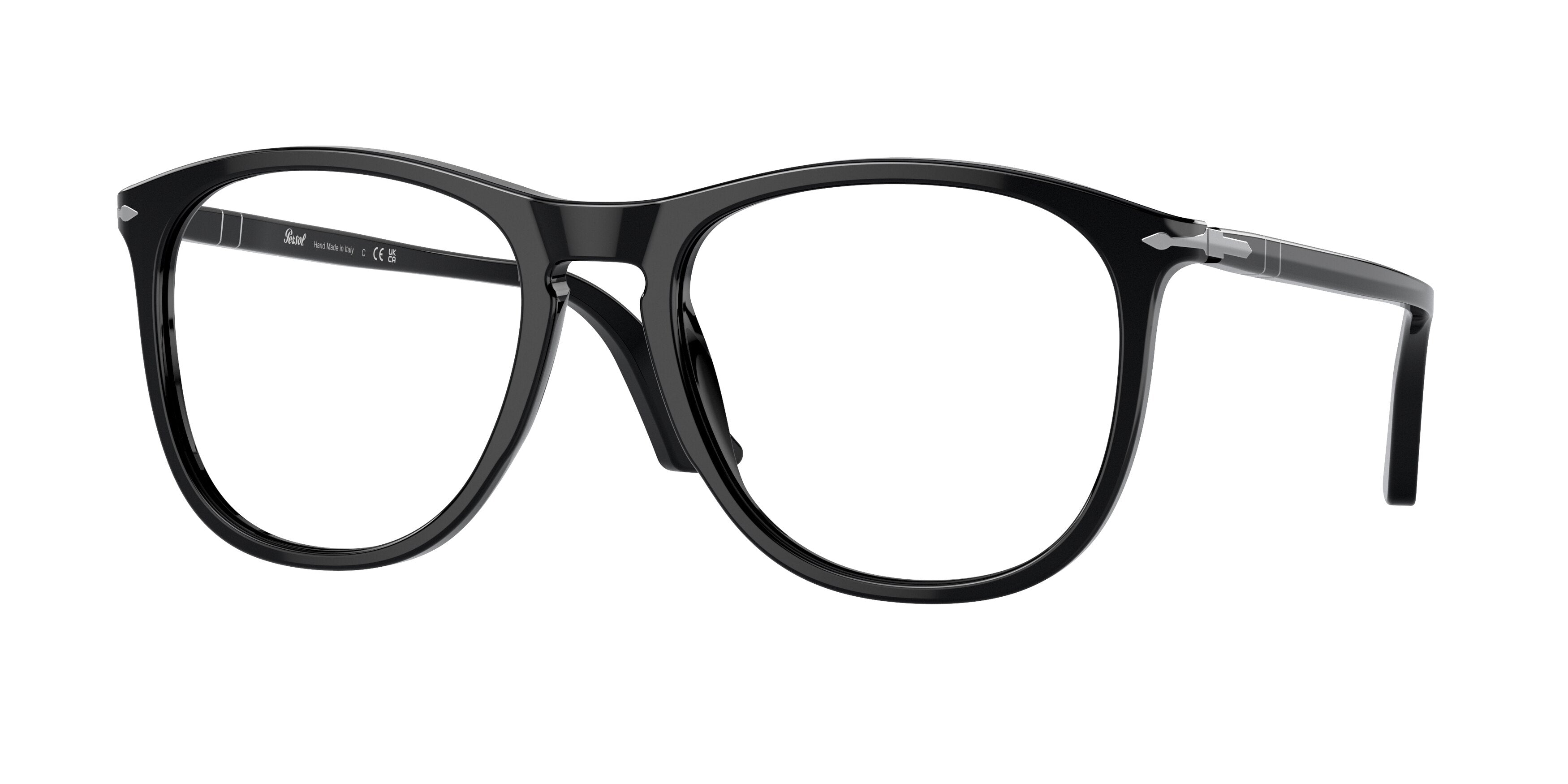 Persol PO3314V Pillow Eyeglasses 95-Black 55-145-20 - Color Map Black