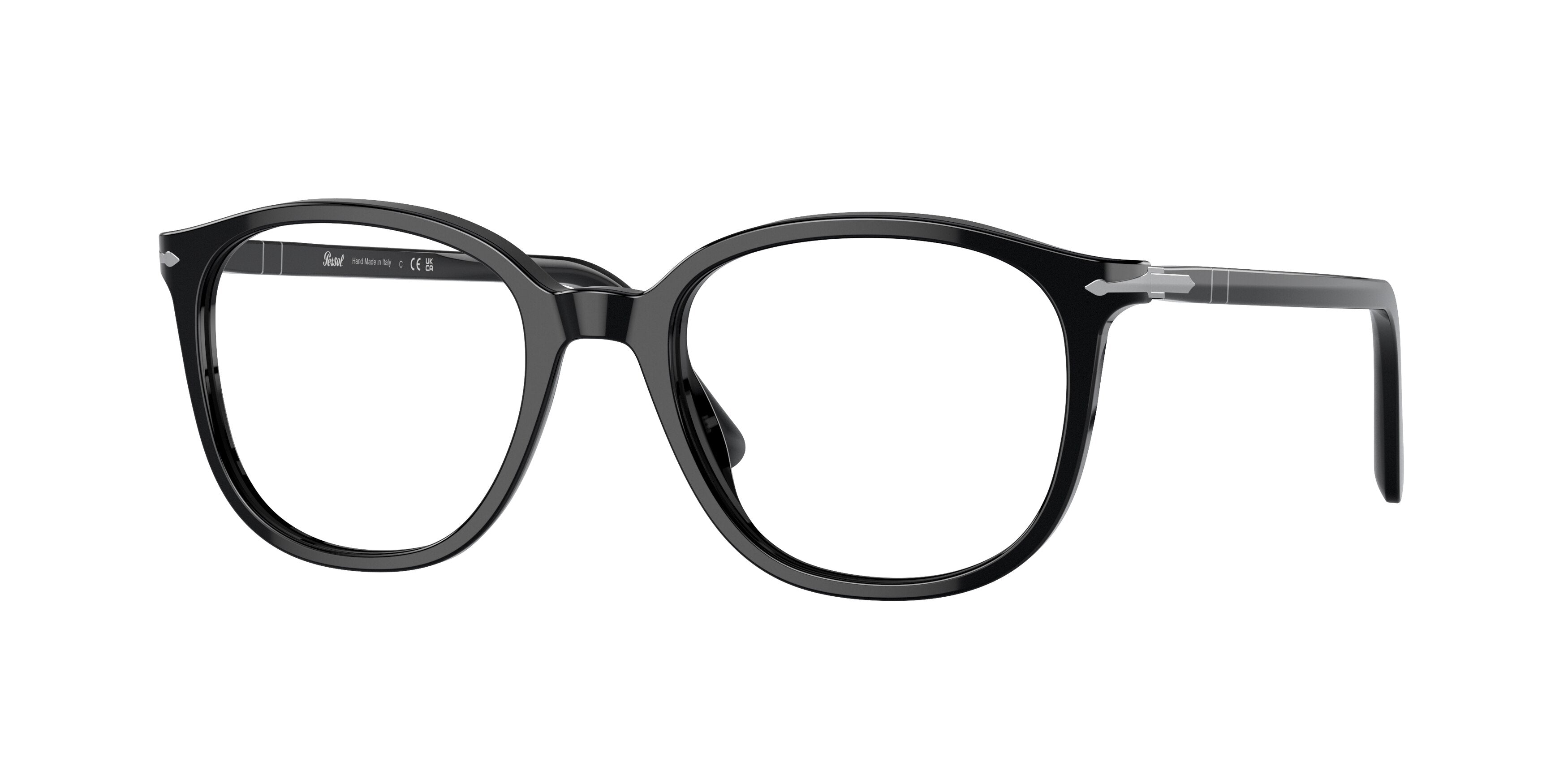 Persol PO3317V Pillow Eyeglasses 95-Black 53-145-19 - Color Map Black