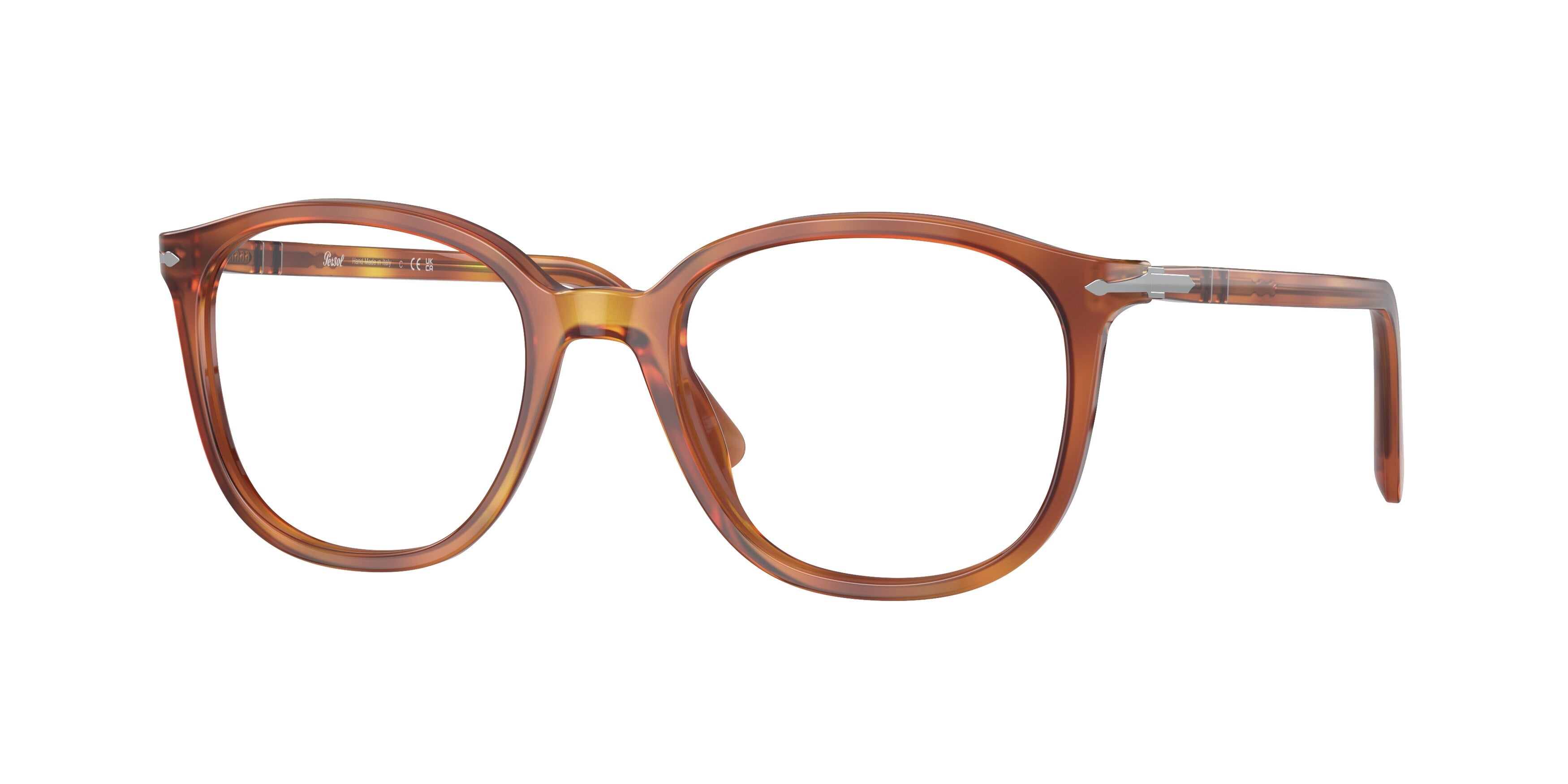 Persol PO3317V Pillow Eyeglasses 96-Terra Di Siena 53-145-19 - Color Map Brown