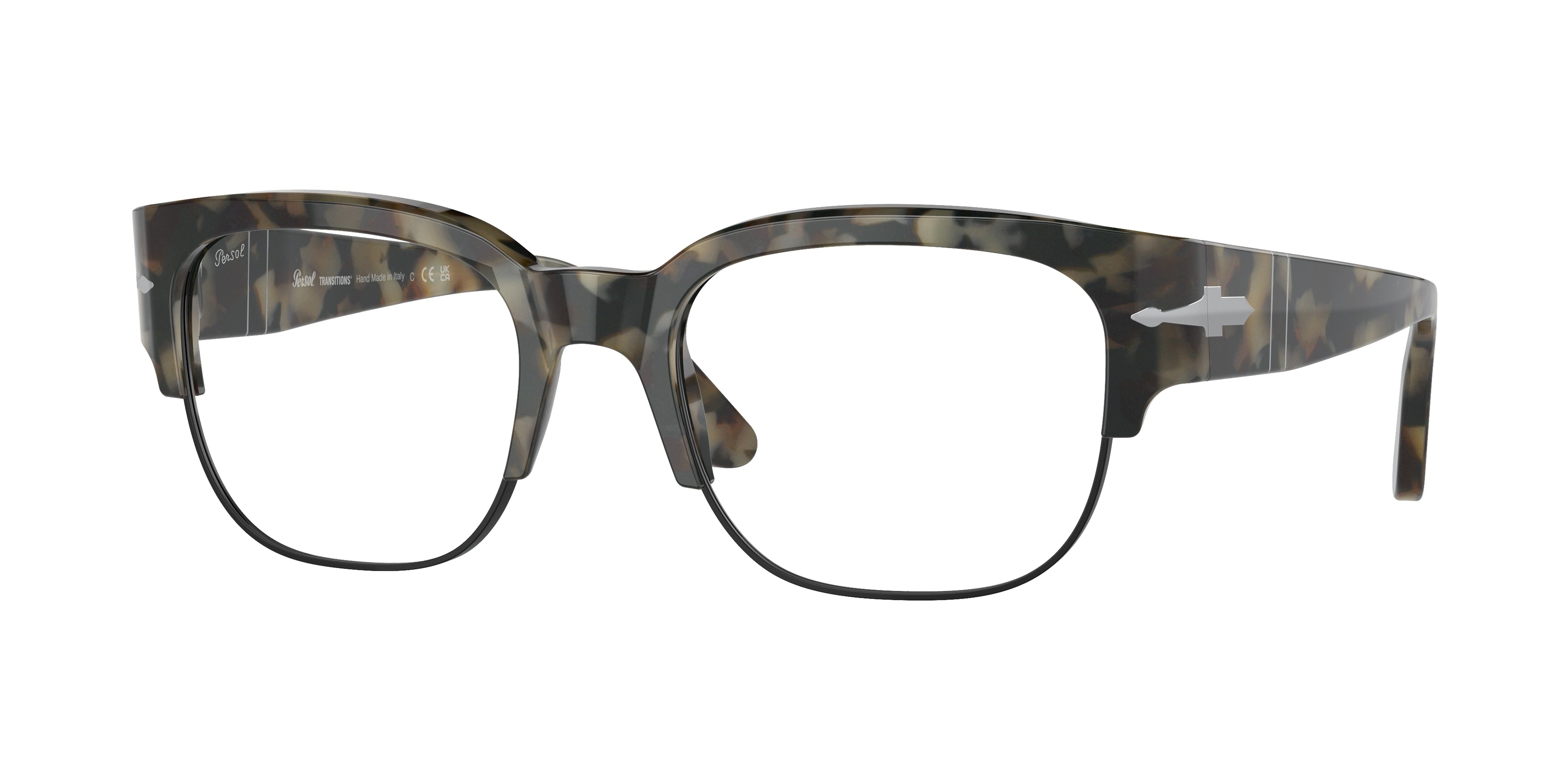 Persol TOM PO3319S Pillow Sunglasses 1071GG-Brown Tortoise 52-145-20 - Color Map Tortoise