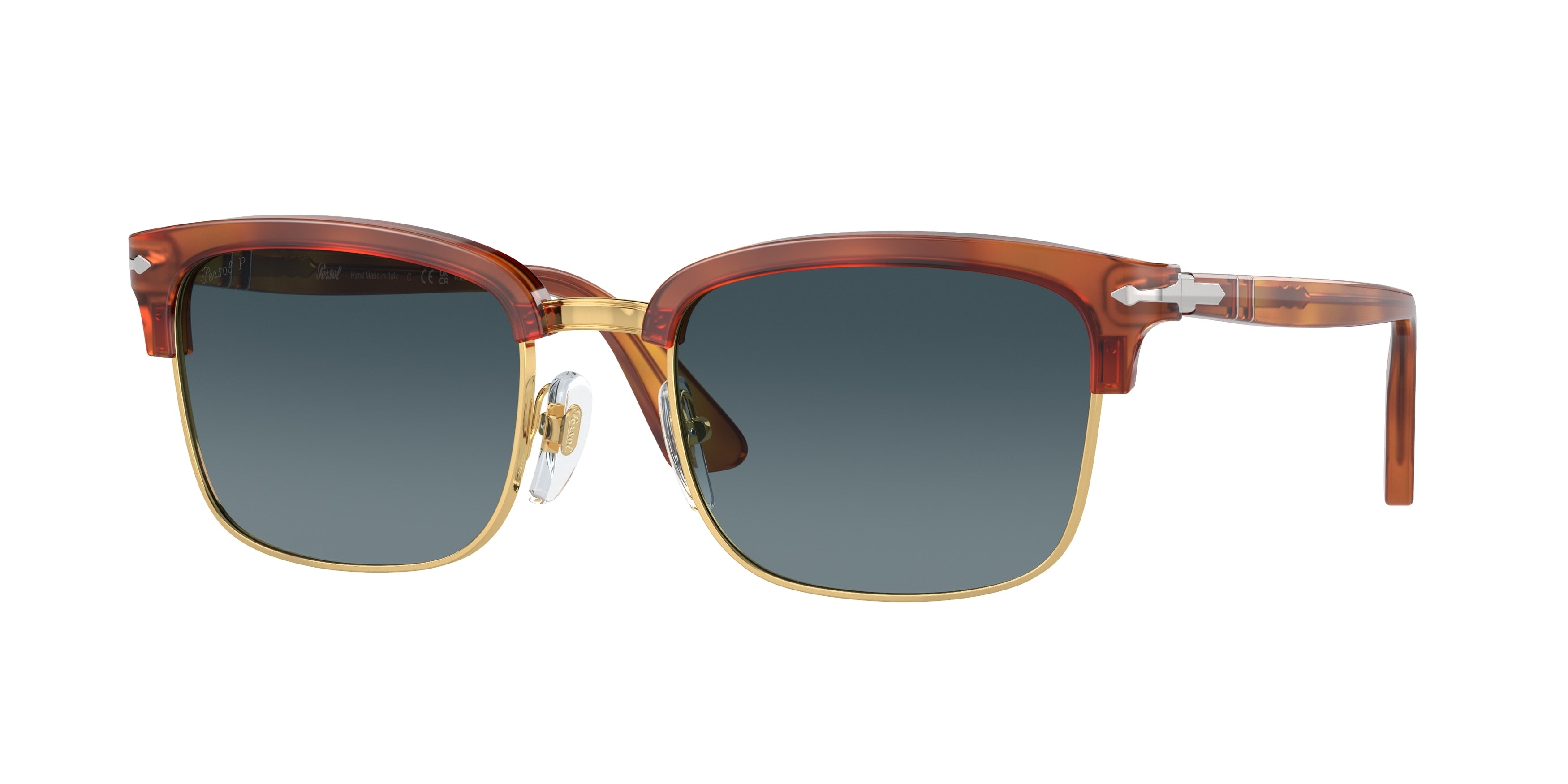 Persol PO3327S Rectangle Sunglasses 96/S3-Terra Di Seina 56-145-20 - Color Map Tortoise