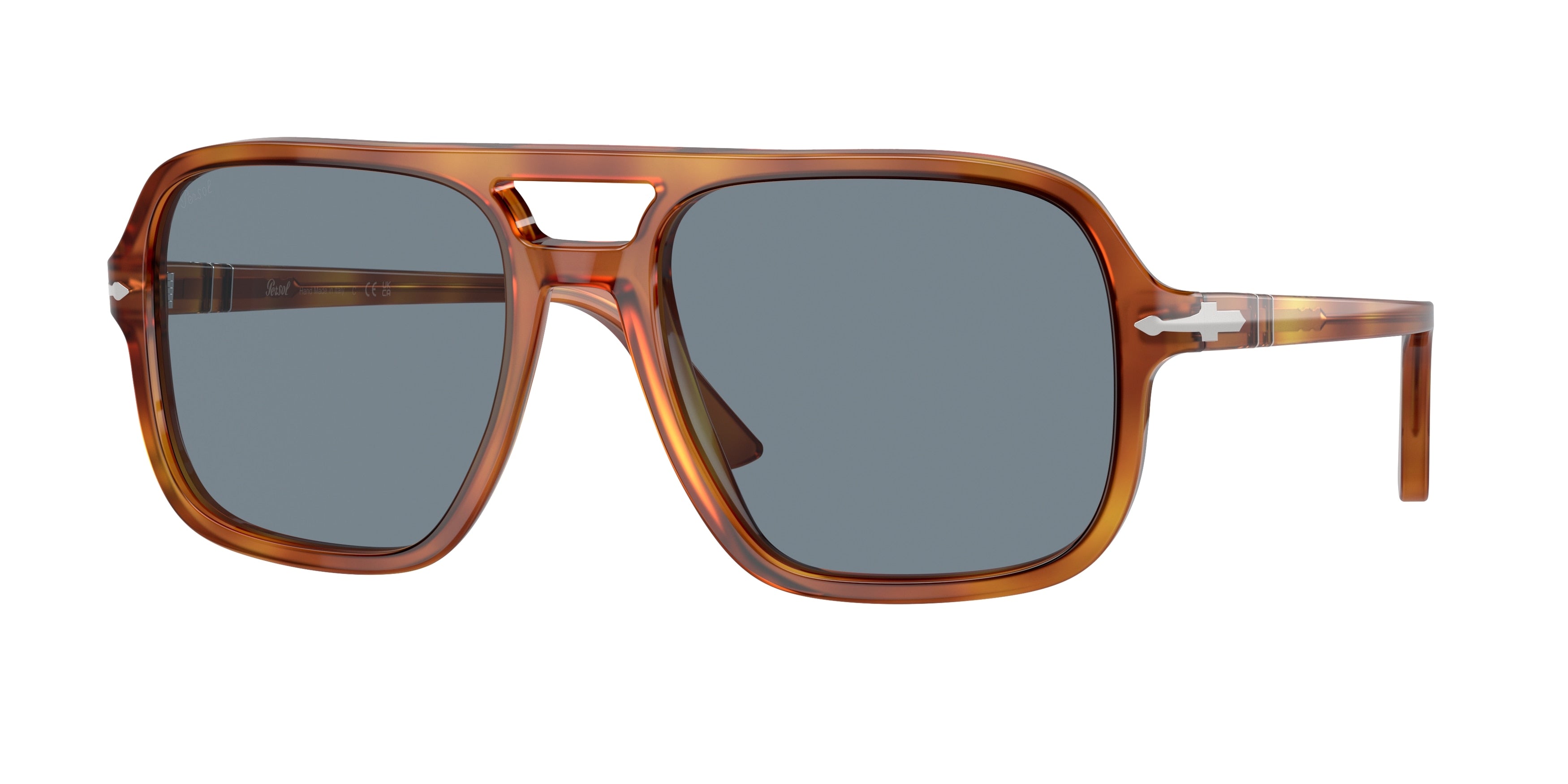 Persol PO3328S Pilot Sunglasses 96/56-Terra Di Siena 58-150-19 - Color Map Brown